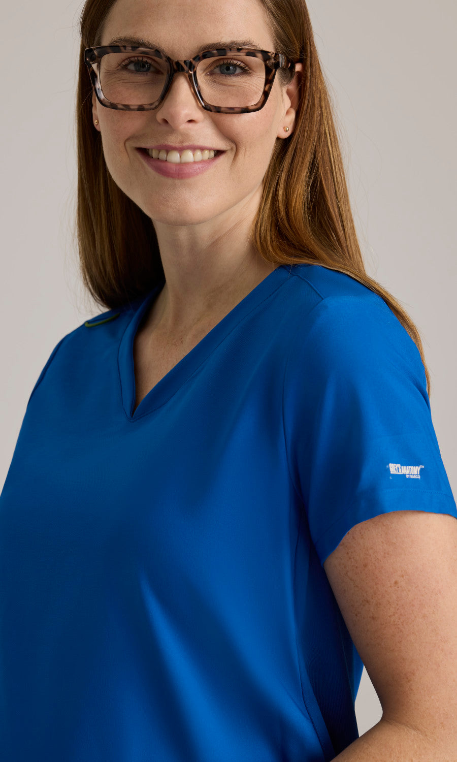 Grey's Anatomy Evolve GSST262 Promise Maternity Scrub Top New Royal