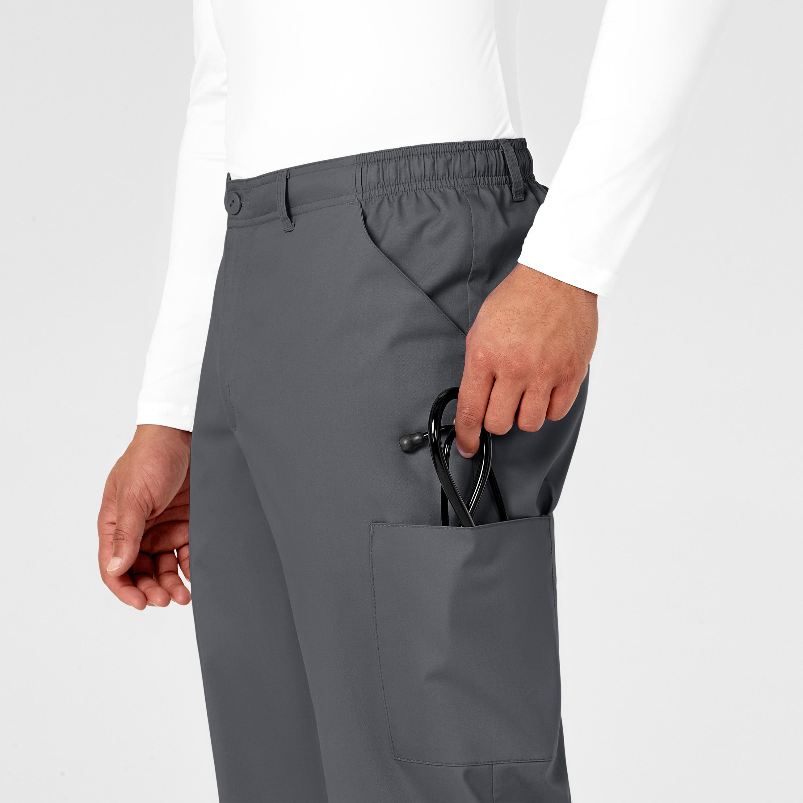 WonderWORK 503 Men's Cargo Scrub Pants Pewter