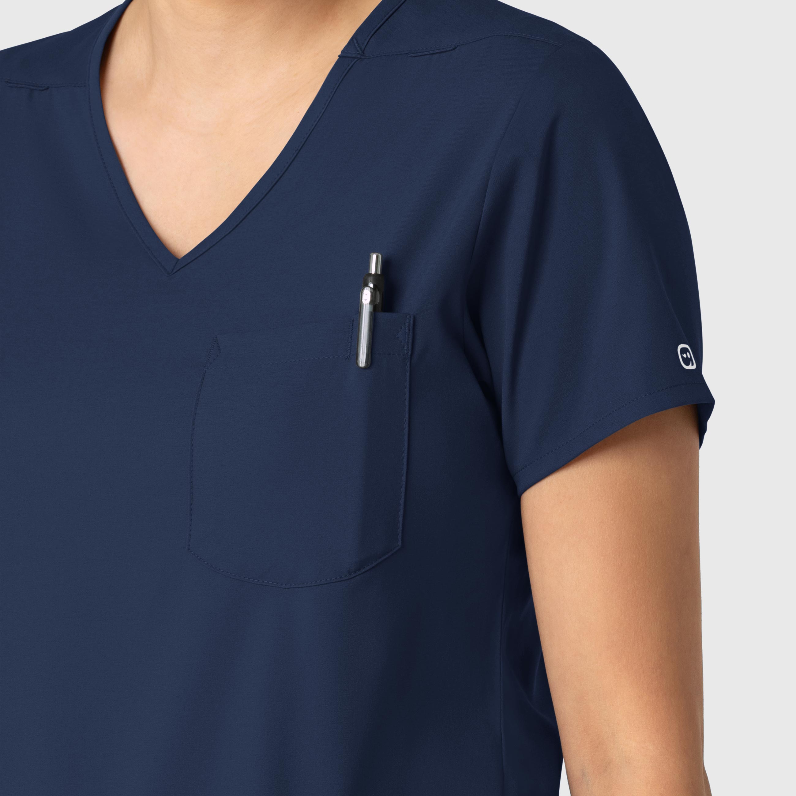 Boundless 6151 Tuck-In Scrub Top Navy