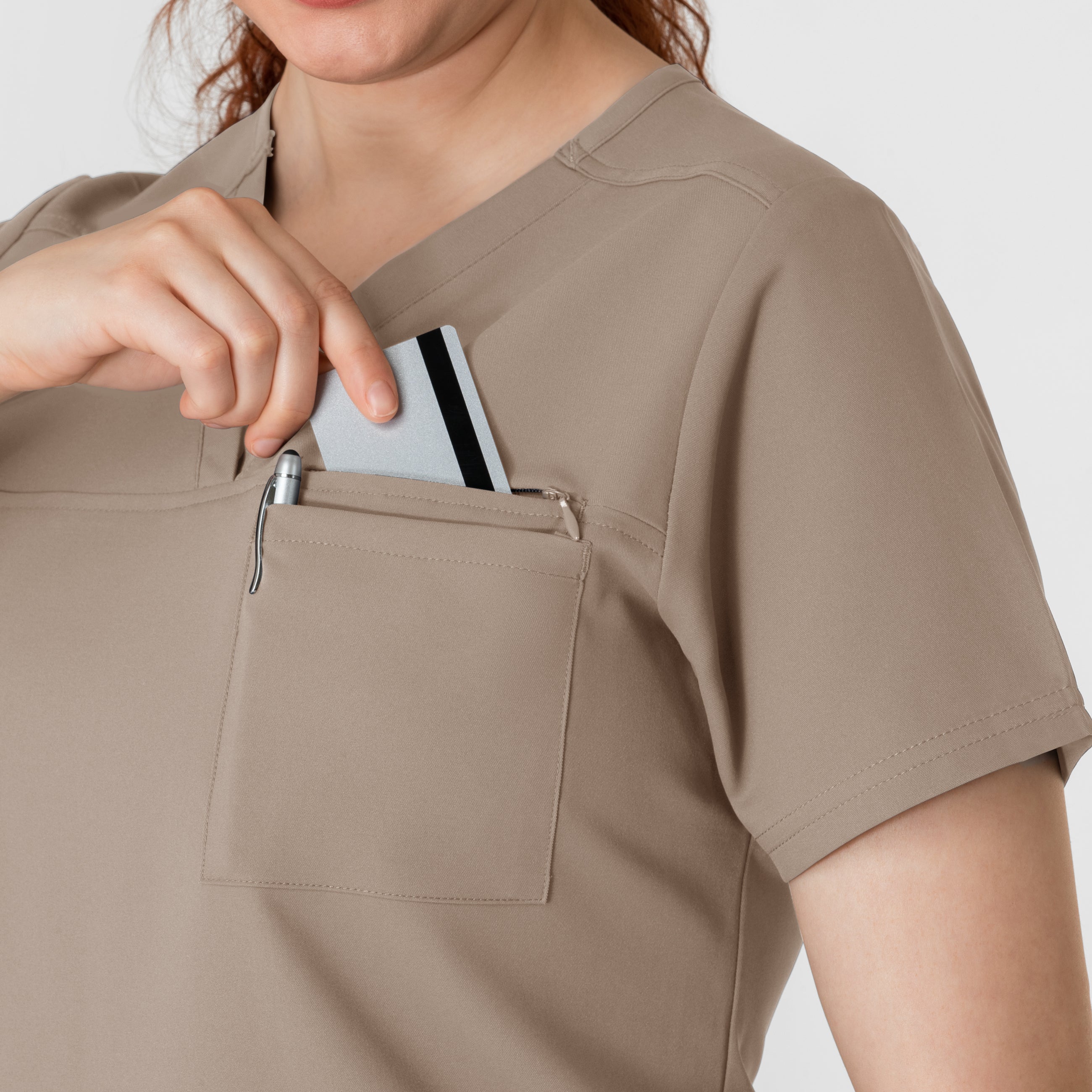 Thrive 6222 V-Neck Tuck-In Scrub Top Haze