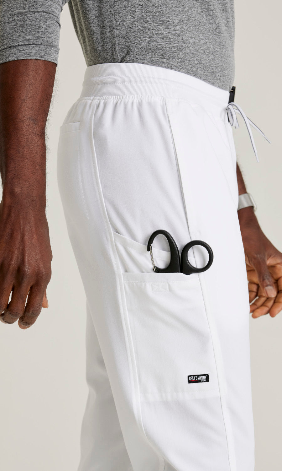 Grey's Anatomy Stretch GRSP617 Hudson Scrub Pants White