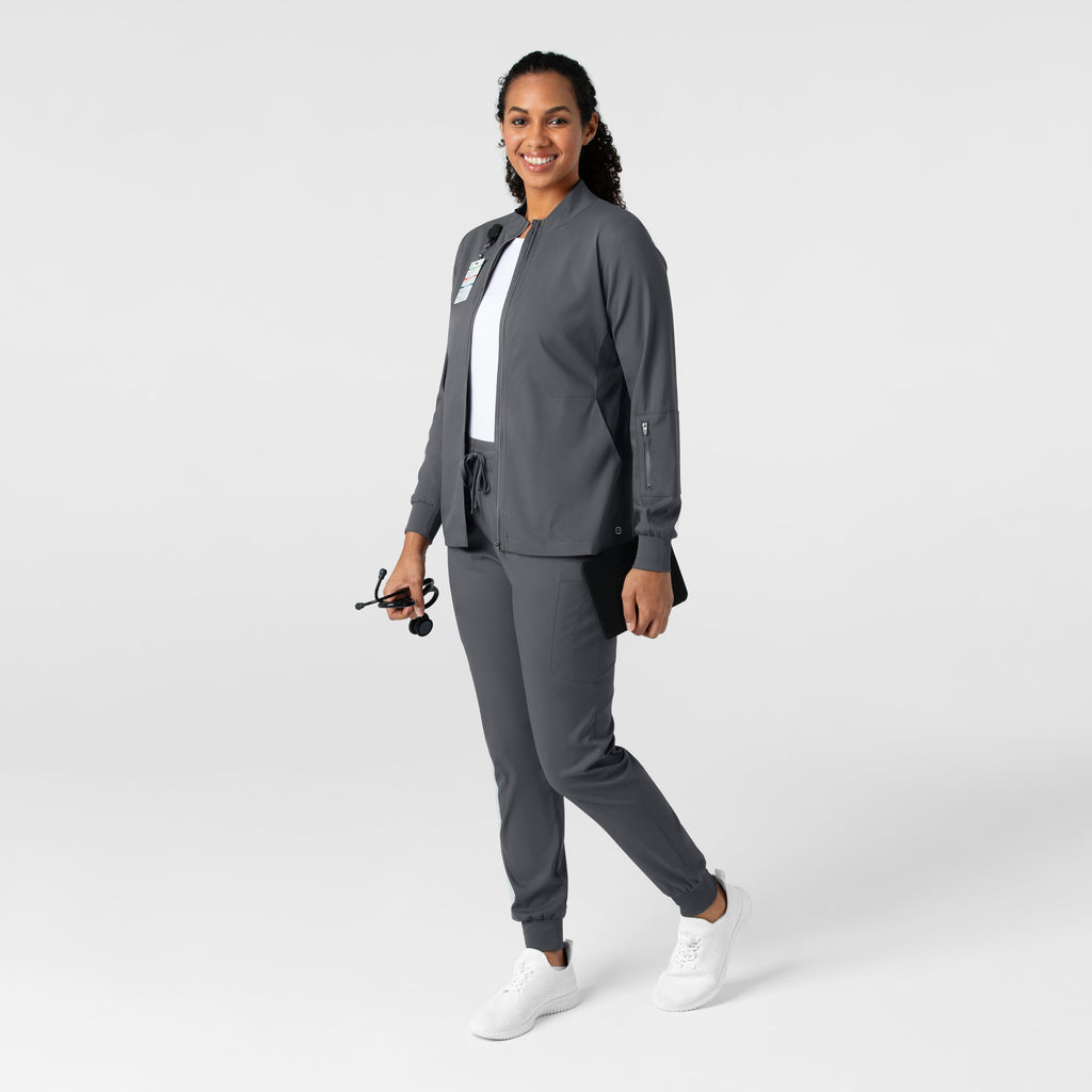 Boundless 8151 Warm Up Scrub Jacket Pewter