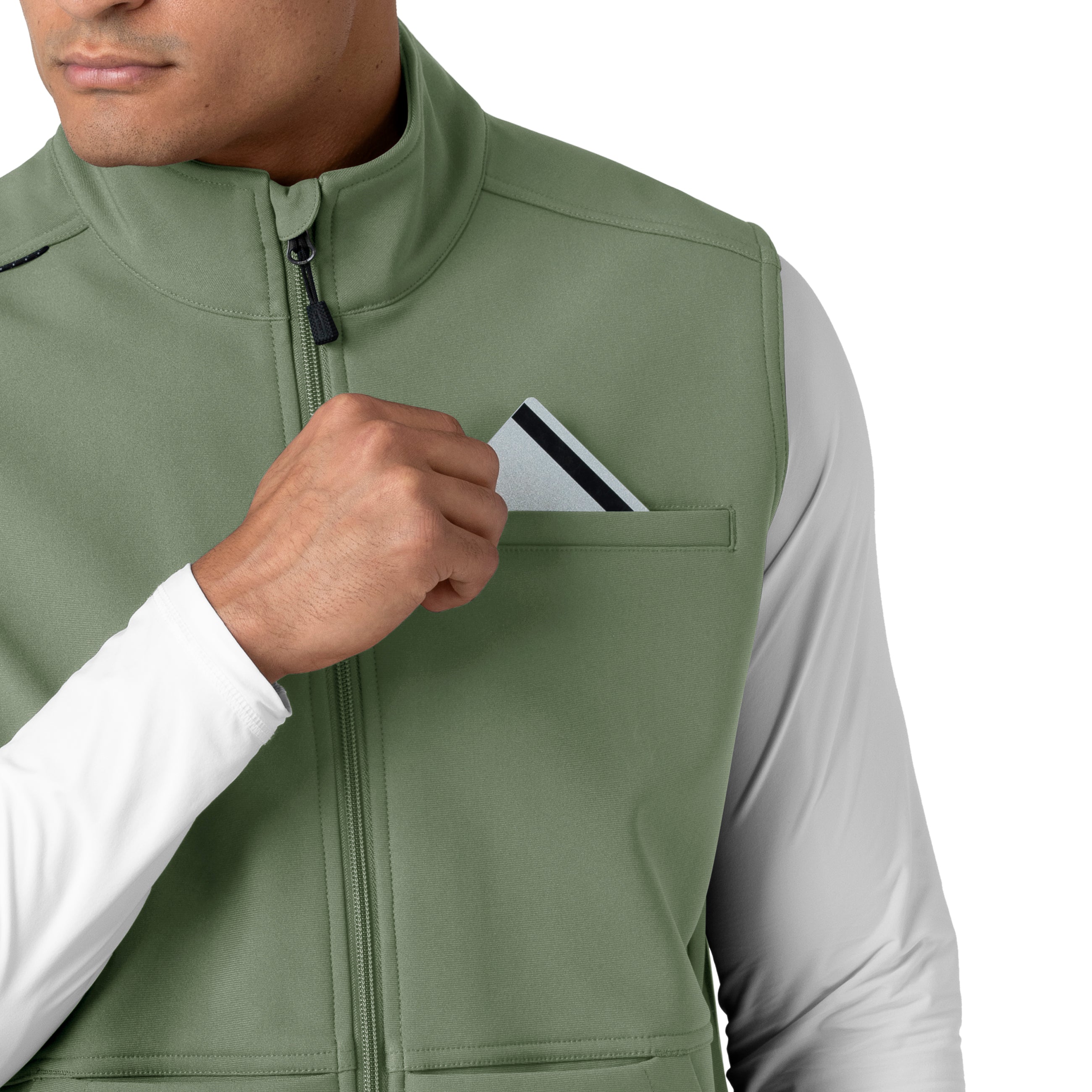 Rugged Flex C82023 Men's Bonded Fleece Vest Olive