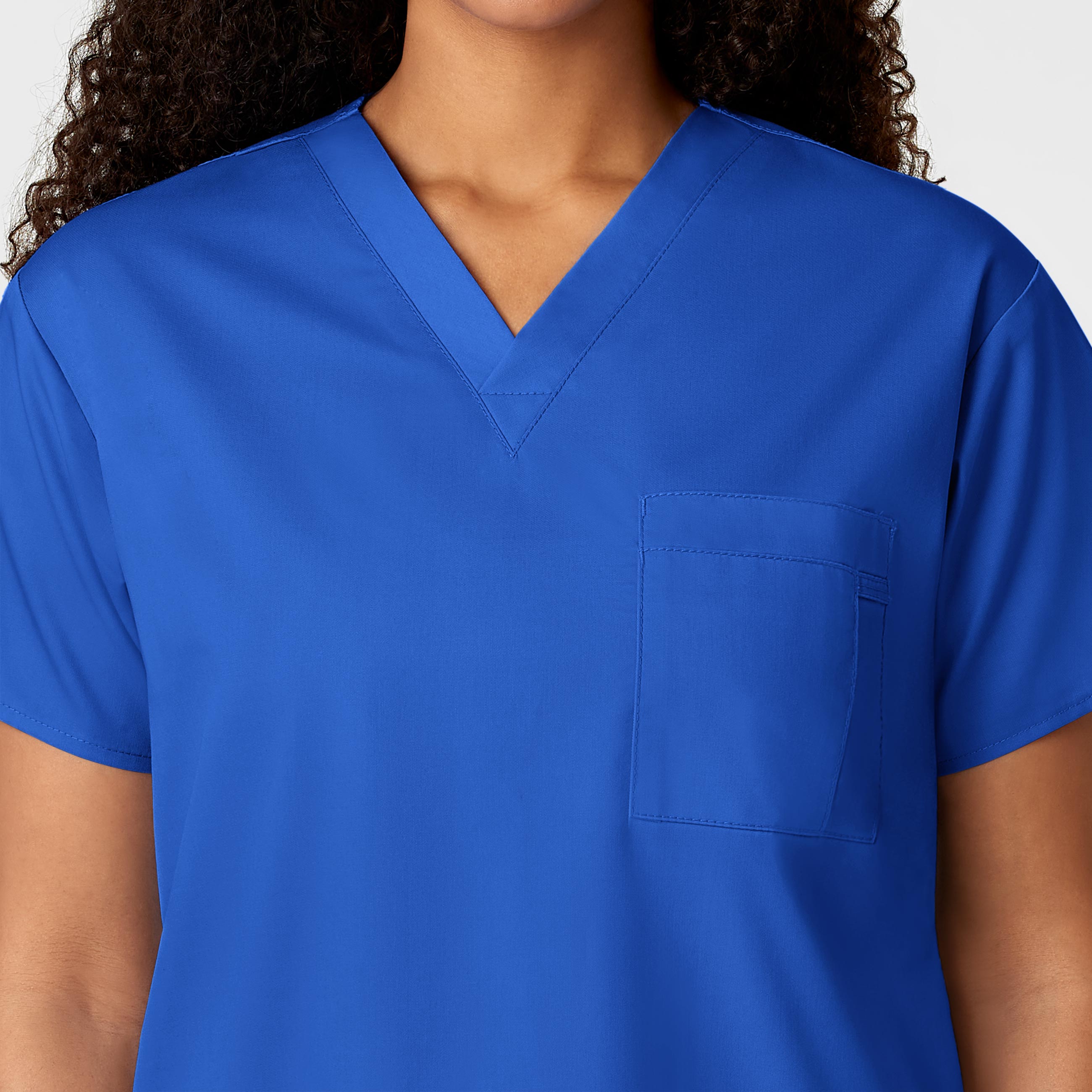 WonderWORK 100 Unisex V-Neck Scrub Top Royal