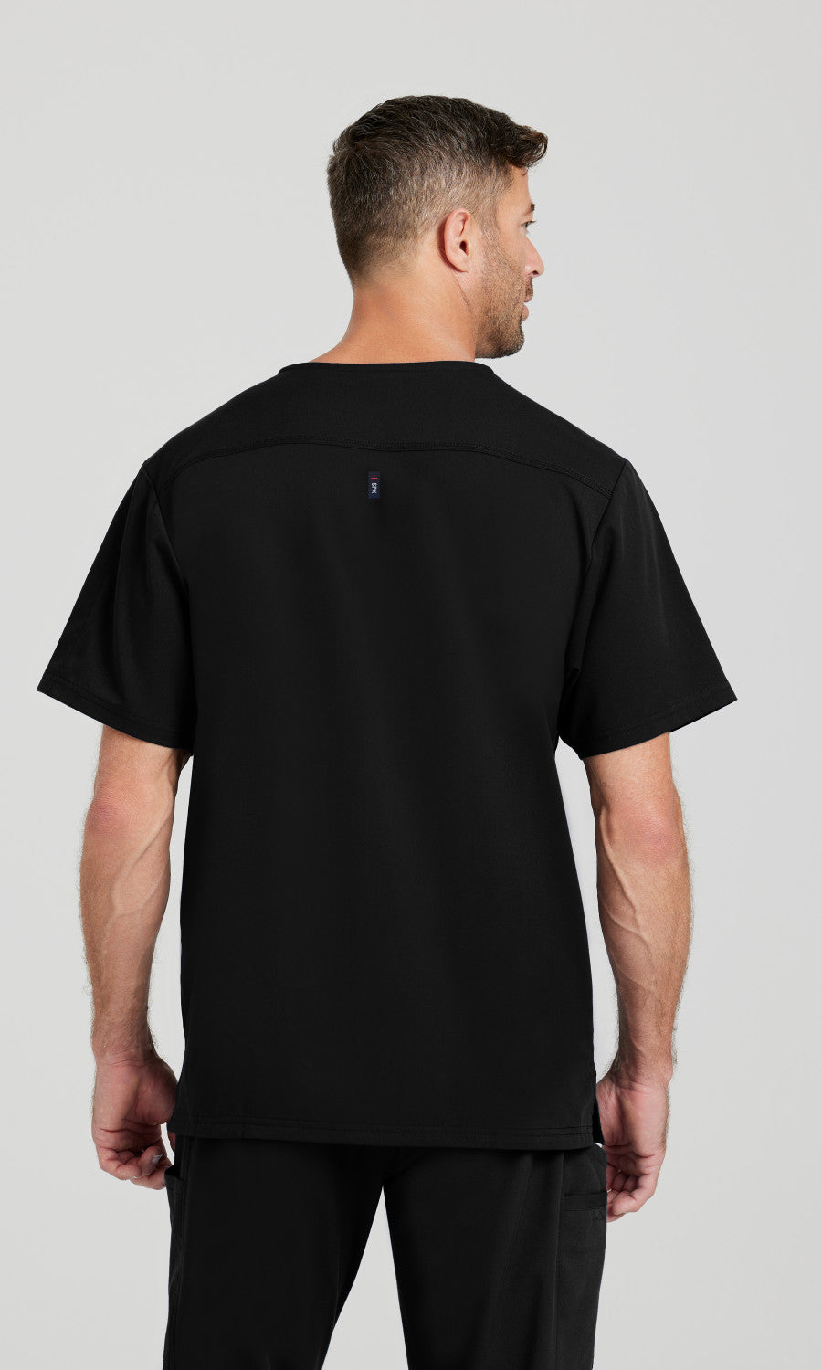 Grey's Anatomy Stretch GRST079 Murphy Scrub Top Black