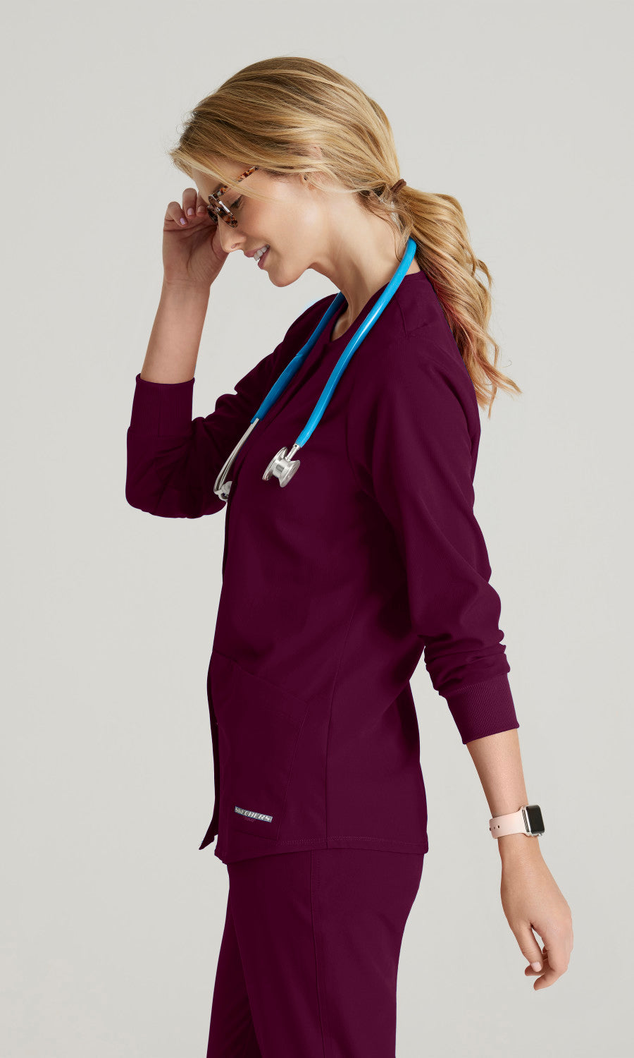 Skechers SK401 Stability Scrub Jacket Wine