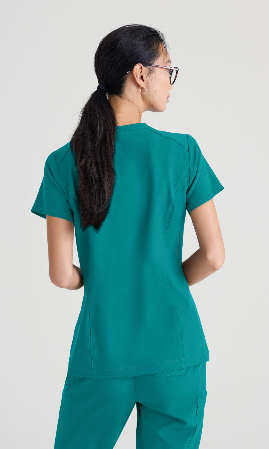 Grey's Anatomy Evolve GSST181 Sway Tuck-In Scrub Top Teal