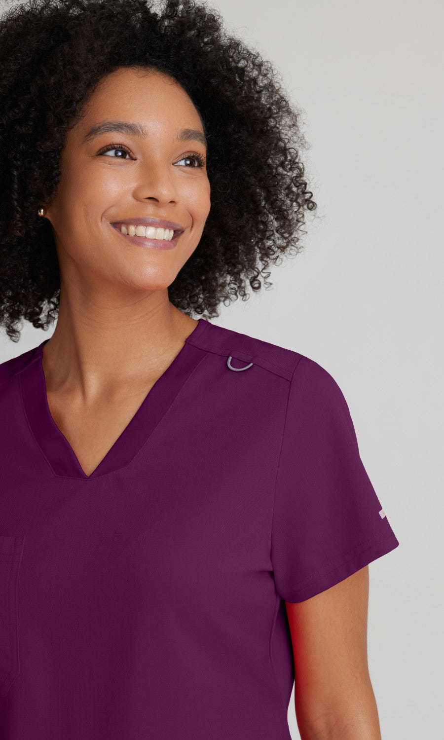 Grey's Anatomy Stretch GVST028 Bree Scrub Top Wine