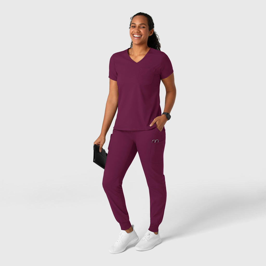 Boundless 5151 Jogger Scrub Pants Wine
