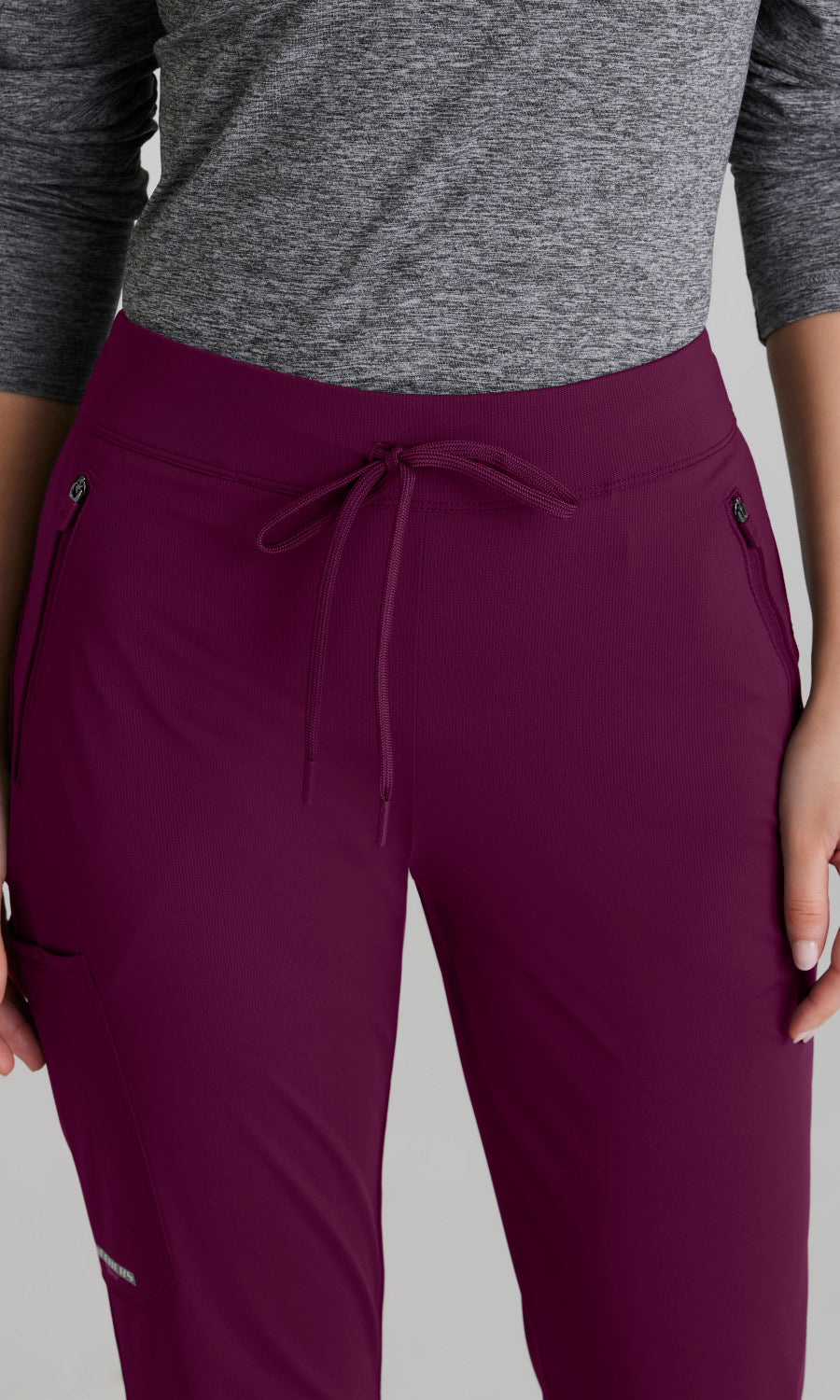 Skechers Slip-Ins Knits SKP656 Glide Knit Flare Scrub Pants Wine