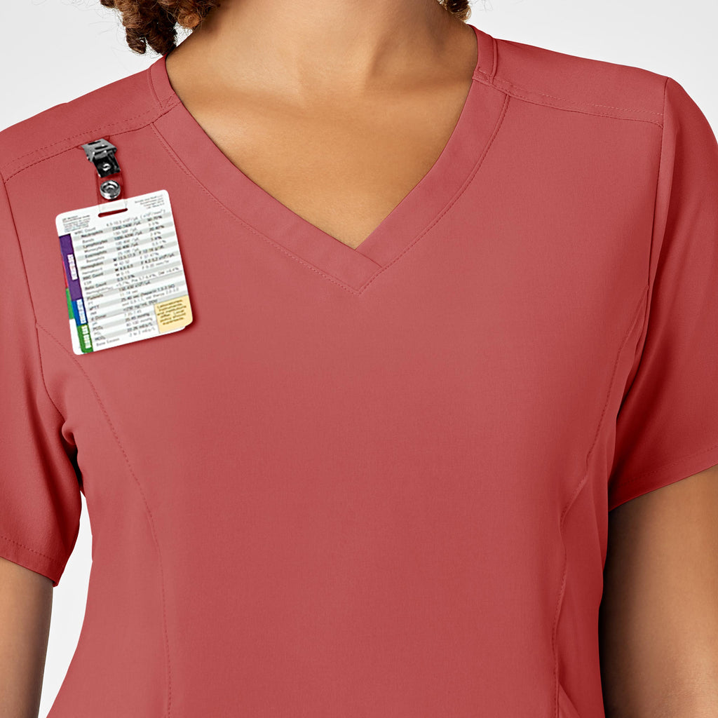 RENEW 6134 V-Neck Scrub Top Mineral Red