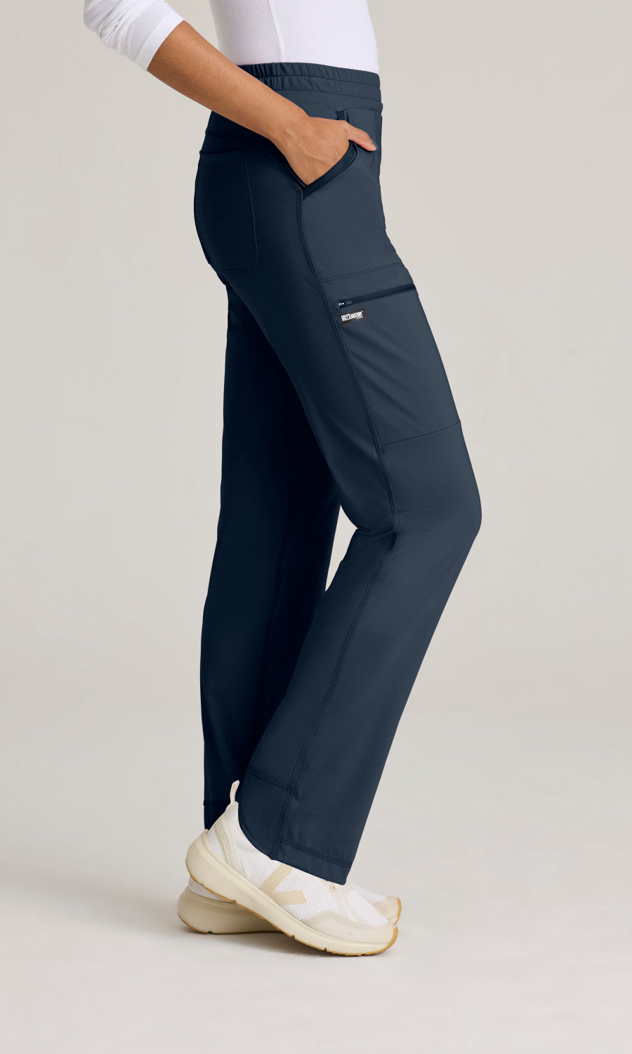 Grey's Anatomy Knits GRSP685 Momentum Knit Scrub Pants Steel