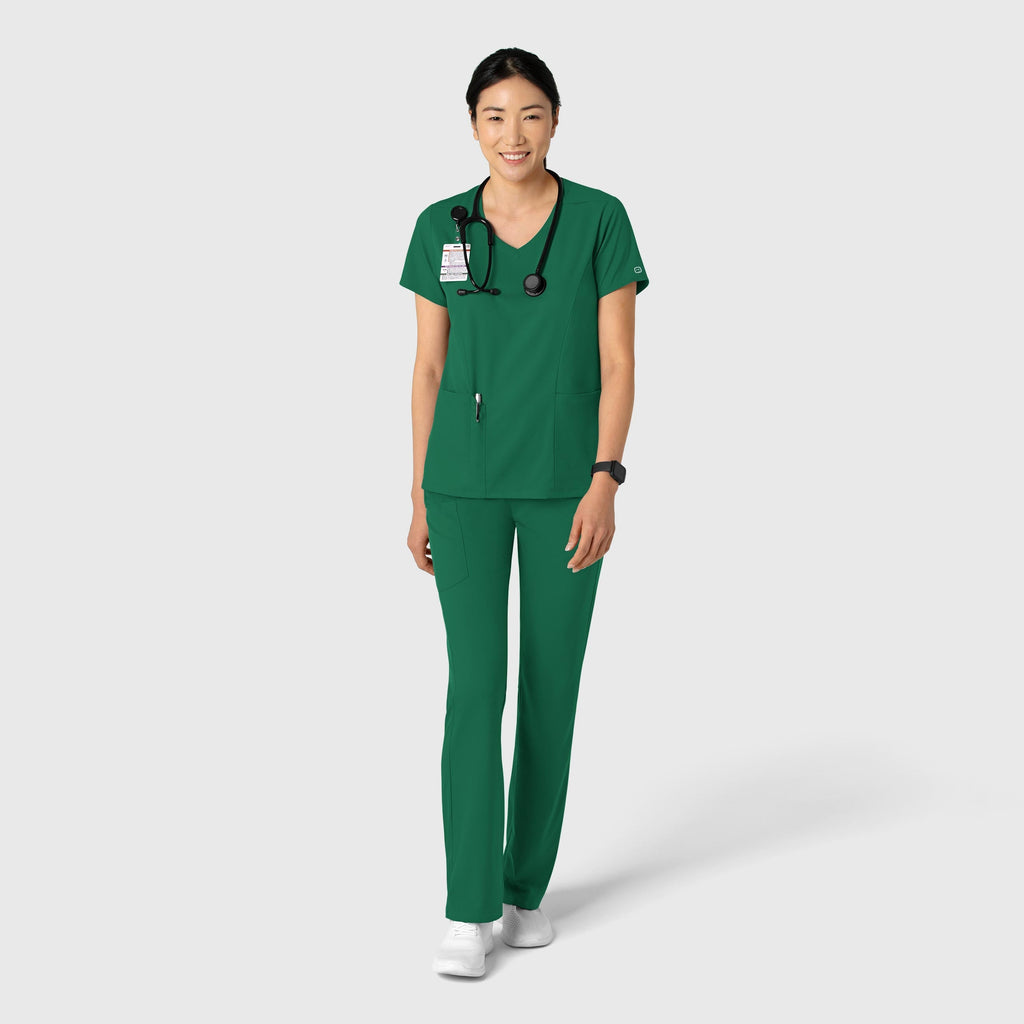 Boundless 6251 2-Pocket V-Neck Scrub Top Hunter