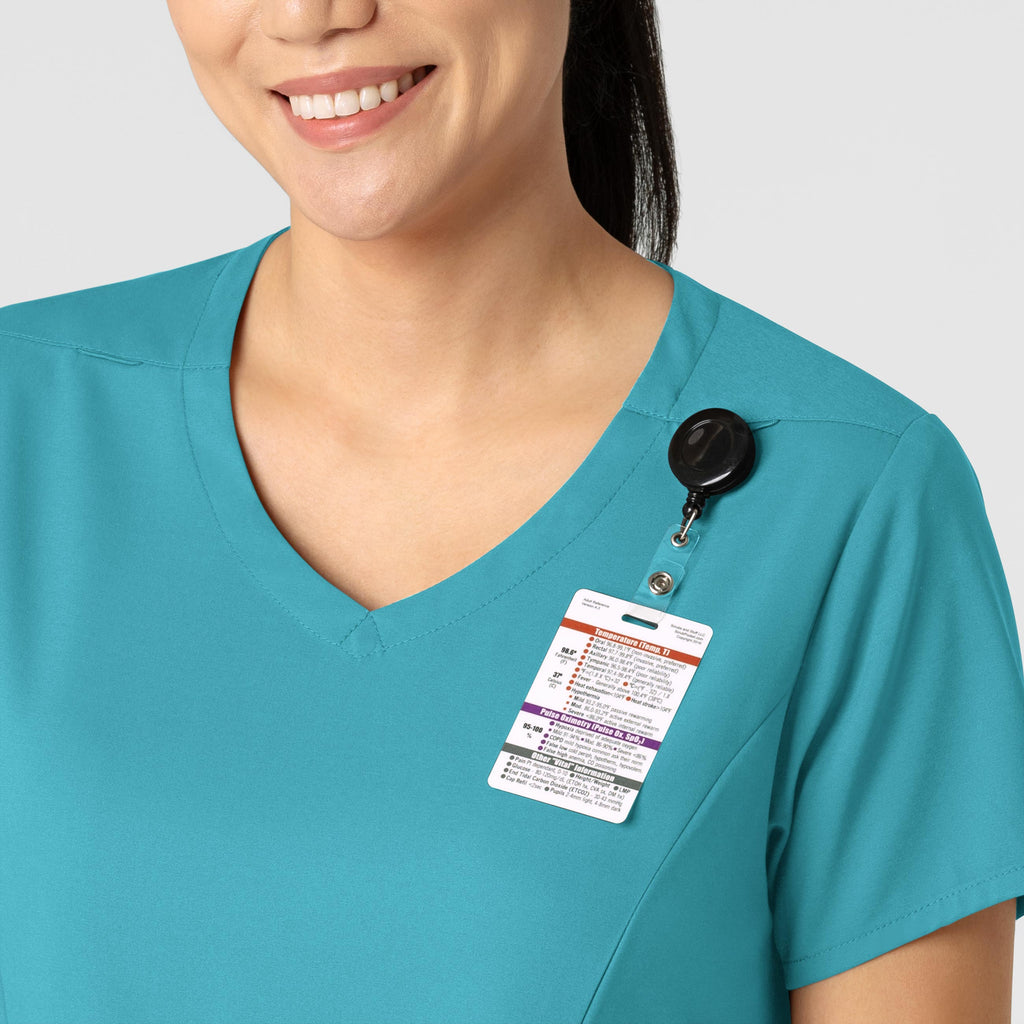 Boundless 6251 2-Pocket V-Neck Scrub Top Teal
