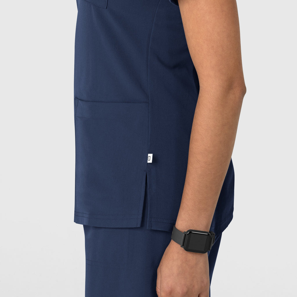 Nova 6132 Flex-n-Reach V-Neck Scrub Top Navy