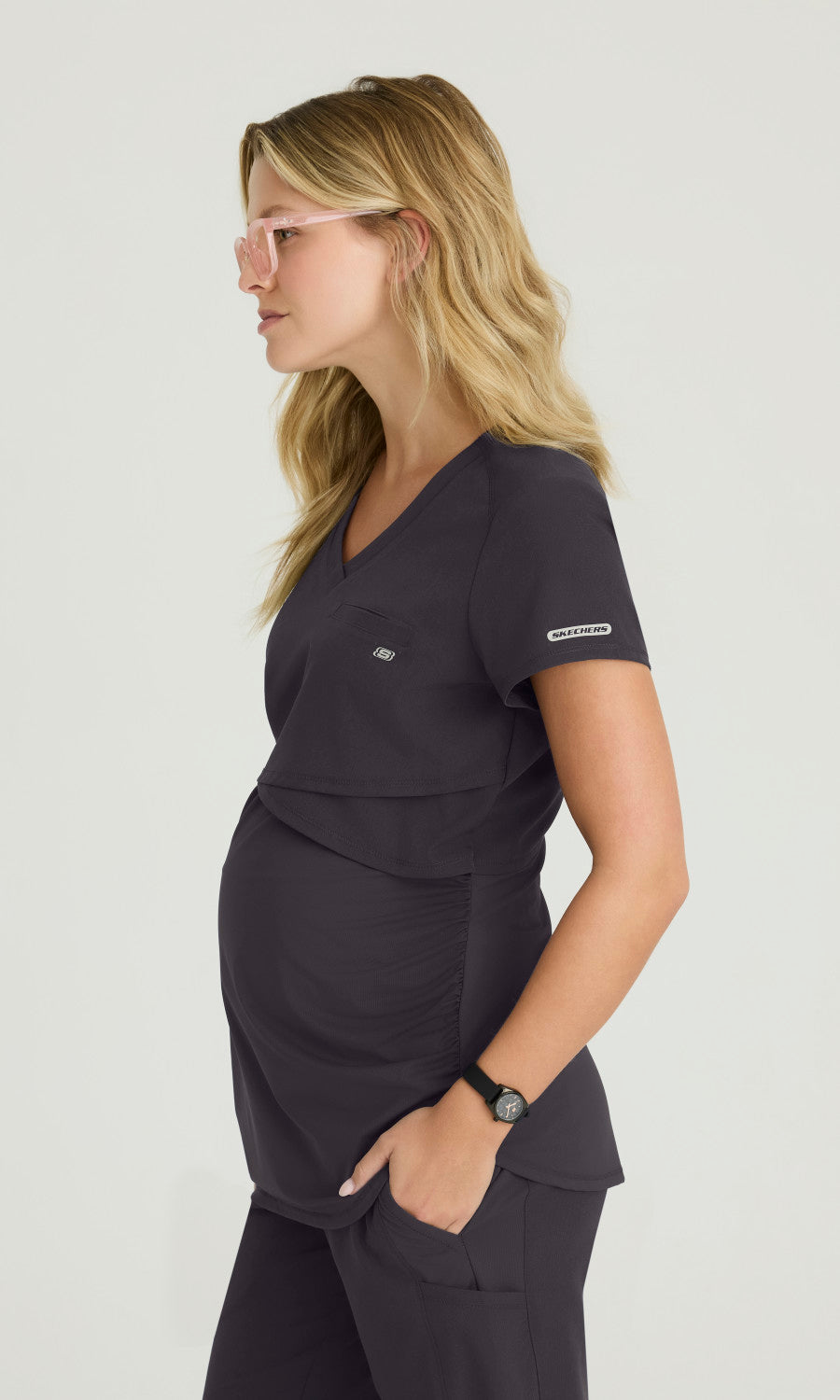 Skechers SKT269 Bloom Maternity Top Pewter