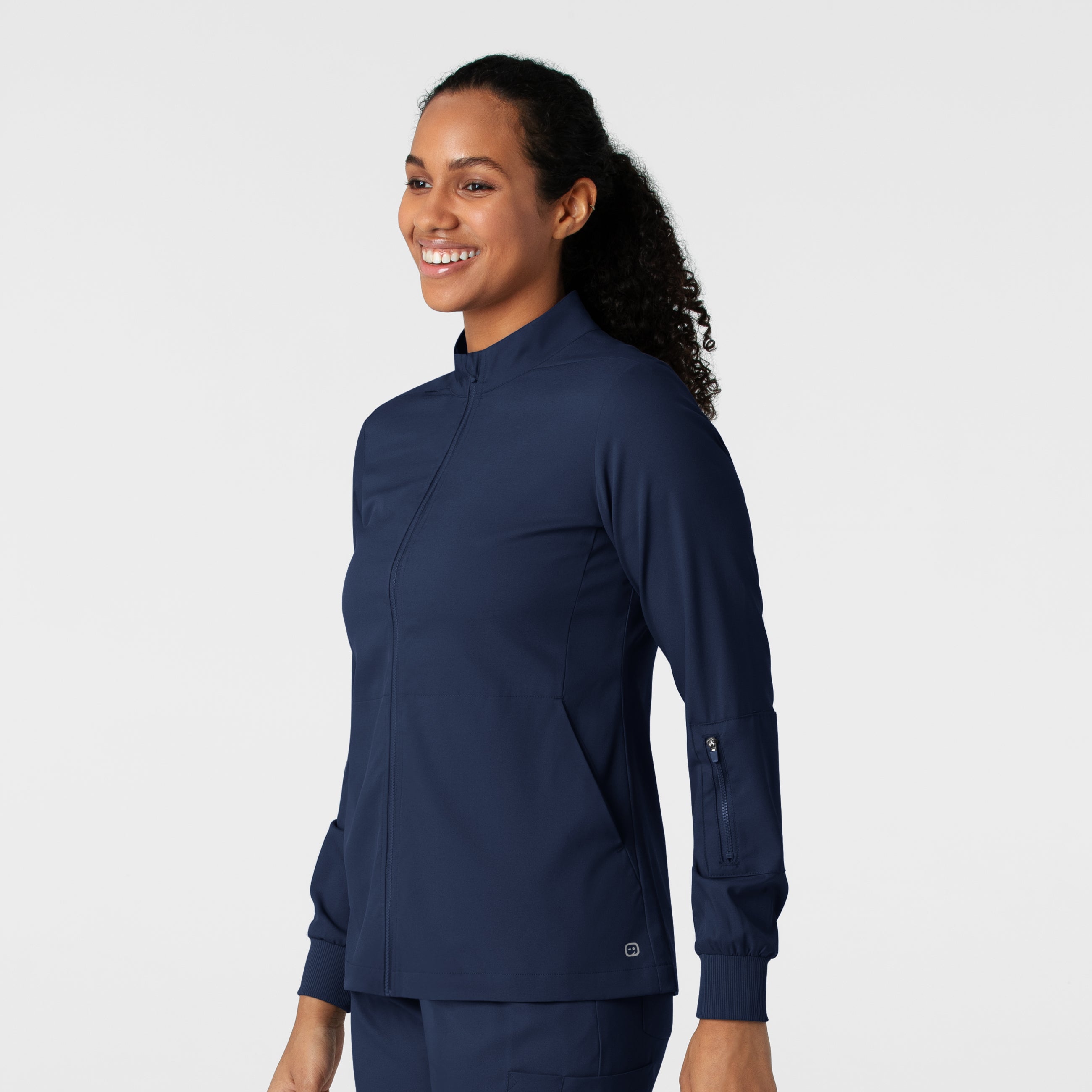 Boundless 8151 Warm Up Scrub Jacket Navy