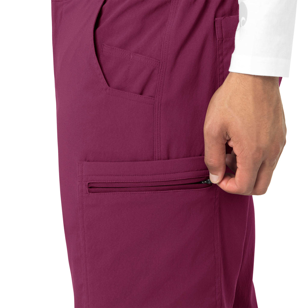 Rugged Flex Peak C55037 Men's Straight Leg Cargo Scrub Pants Wine