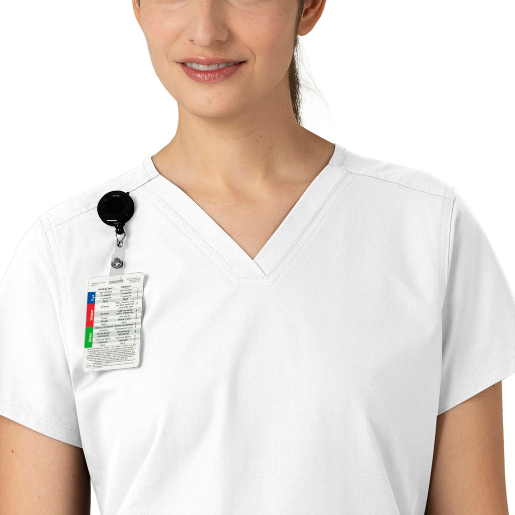 Force Essentials C12113 V-Neck Scrub Top White