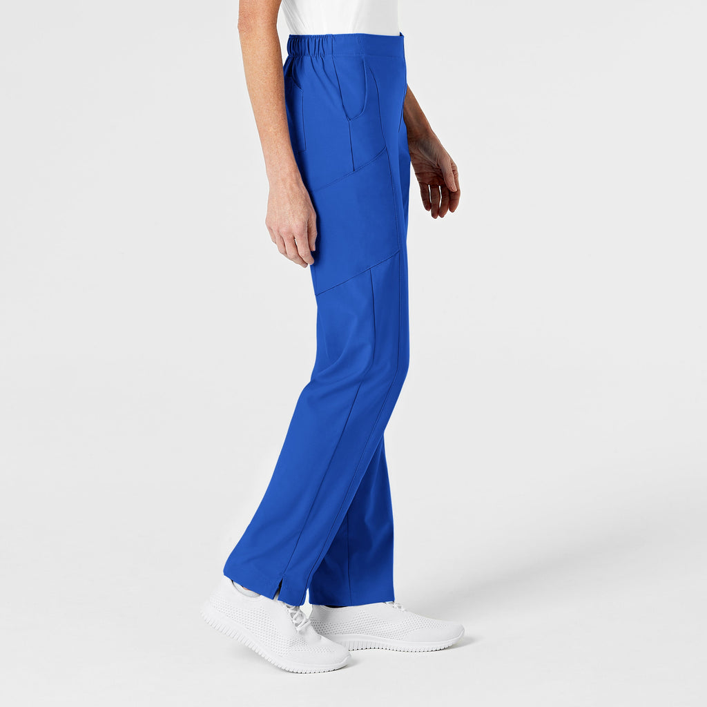 W123 5155 Flat Front Cargo Scrub Pants Royal