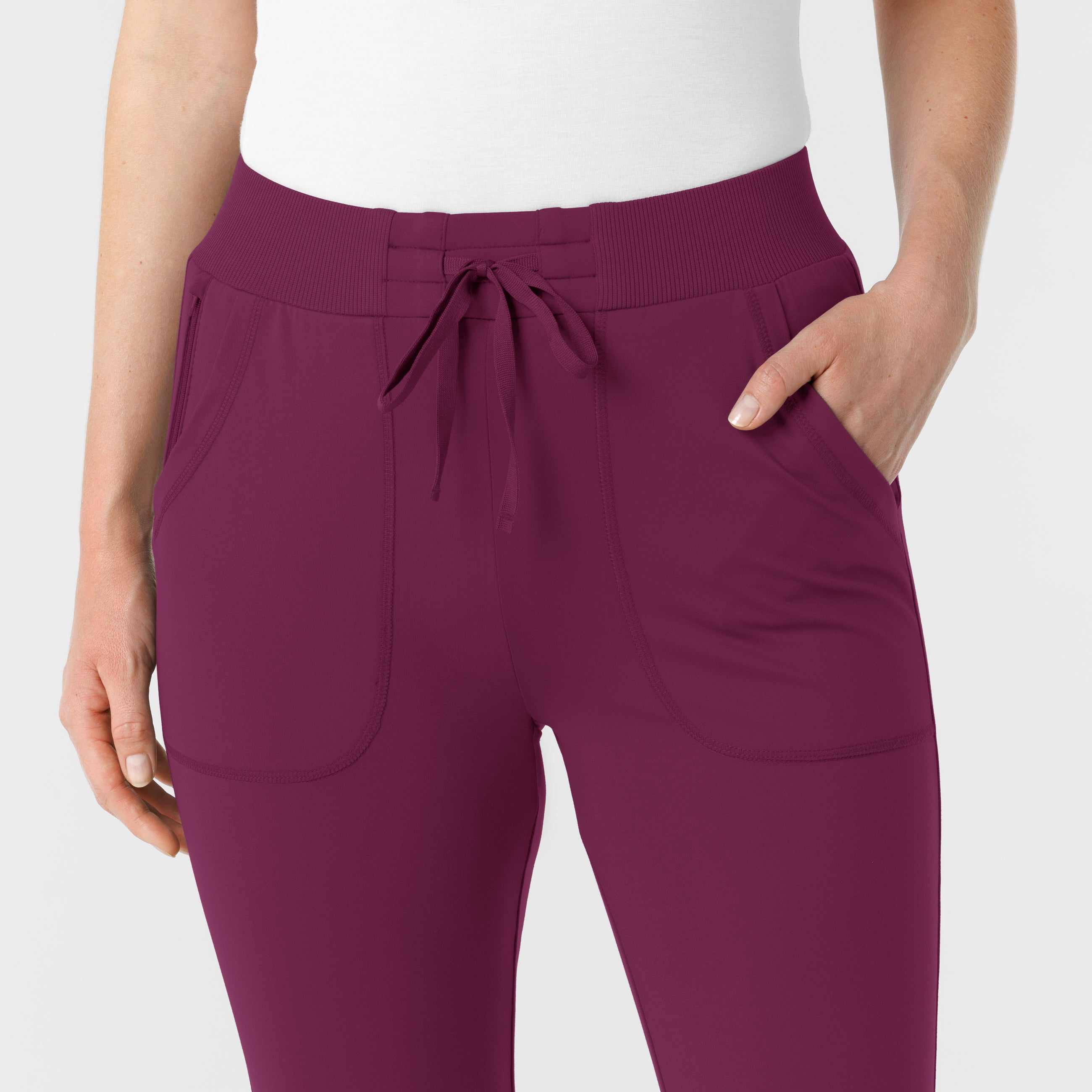 RENEW 5259 Knit Track Scrub Pants Wine