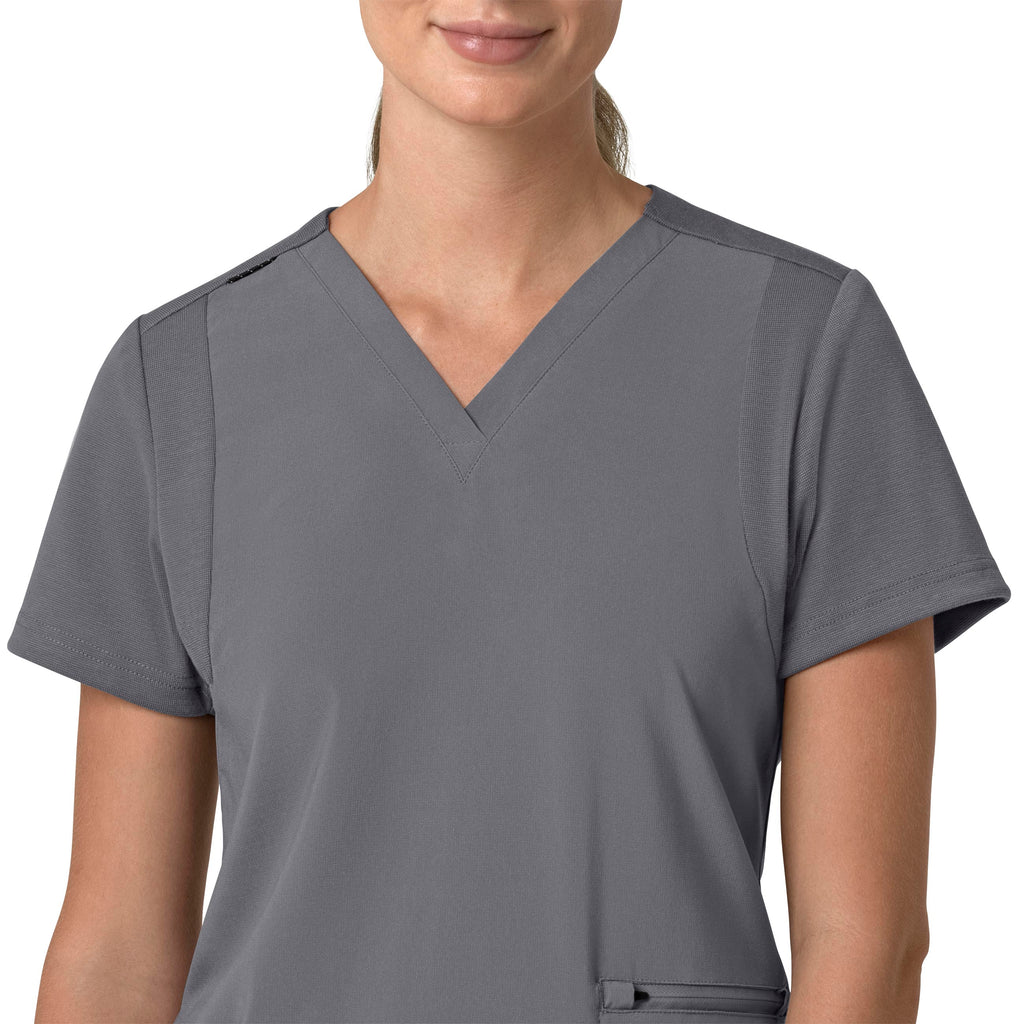 Force Cross-Flex C13210 Flex Panel V-Neck Scrub Top Pewter