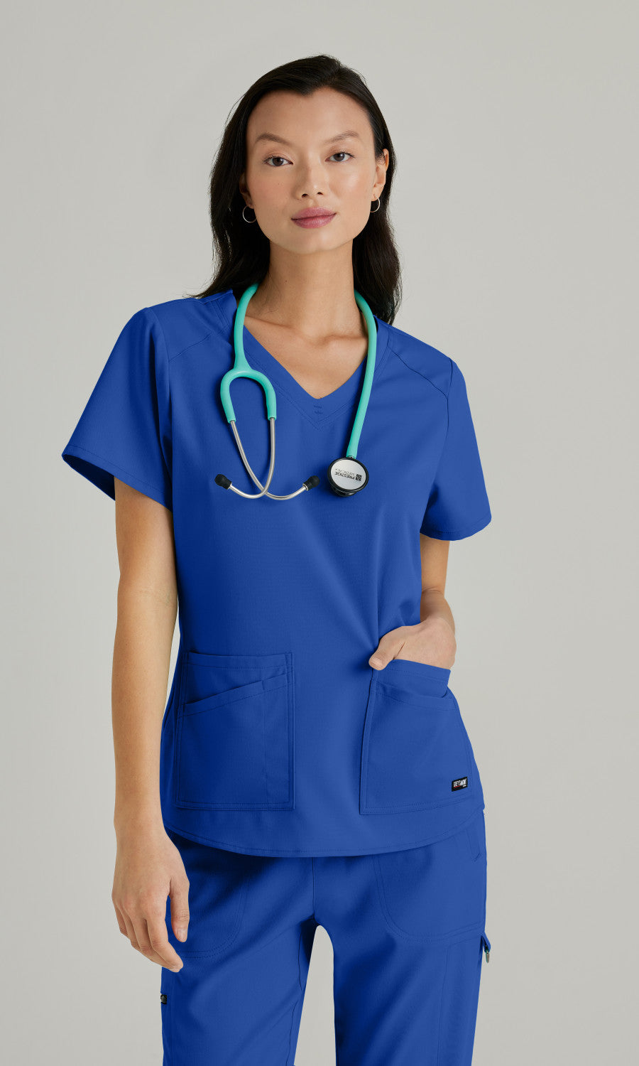 Grey's Anatomy Stretch GRST011 Emma Scrub Top Galaxy