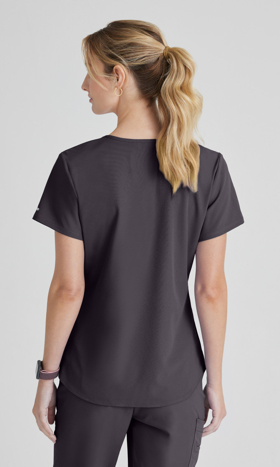 Skechers SK101 Breeze Scrub Top Pewter