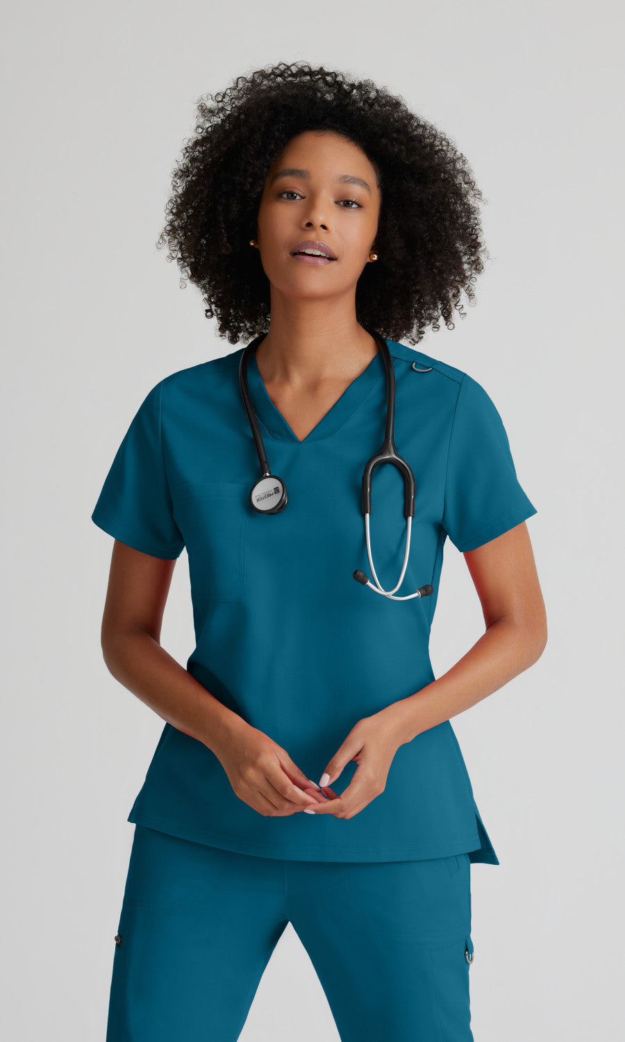 Grey's Anatomy Stretch GVST028 Bree Scrub Top Bahama