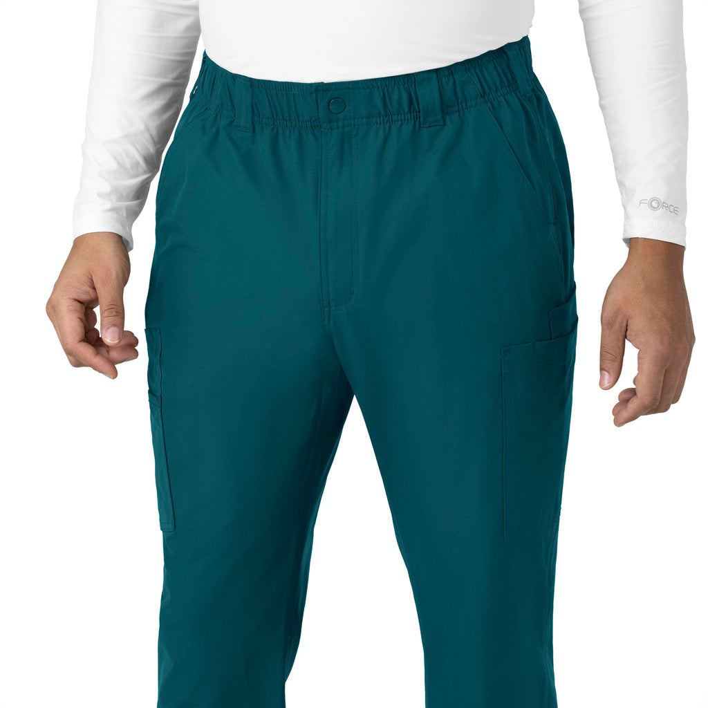 Force Essentials C56113 Men's Straight Leg Cargo Scrub Pants Caribbean Blue