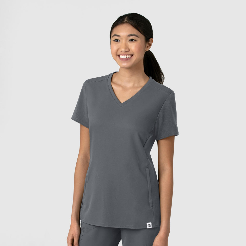 Thrive 6522 Flex-n-Reach V-Neck Scrub Top Pewter
