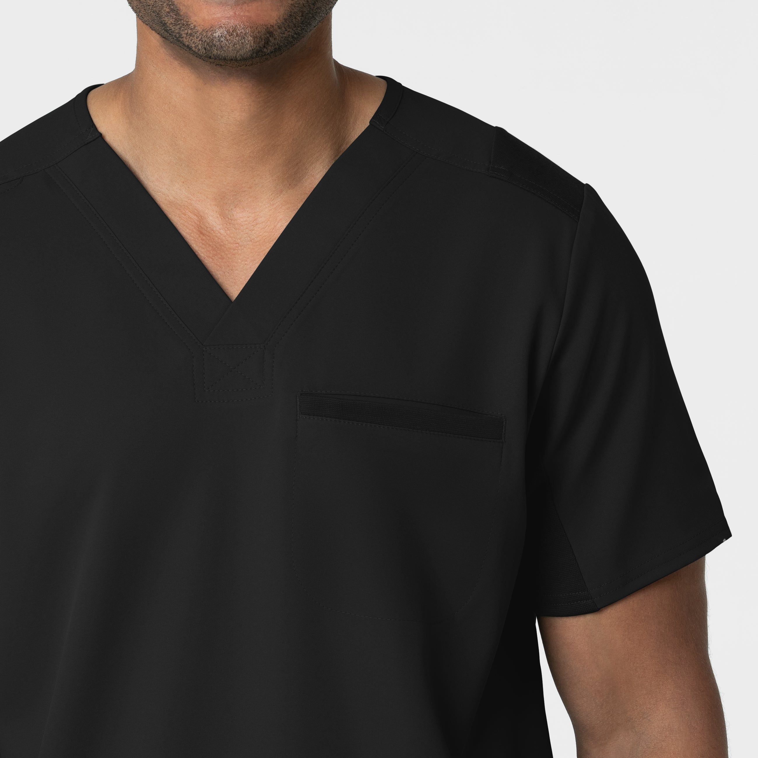 Thrive 6622 Men's Utility V-Neck Scrub Top Black