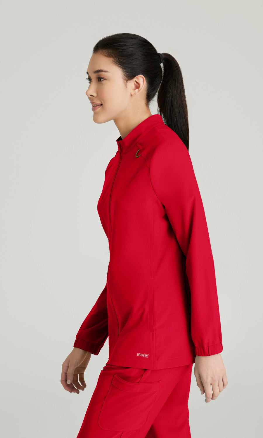 Grey's Anatomy Evolve GSSW886 Virtue Scrub Jacket True Red