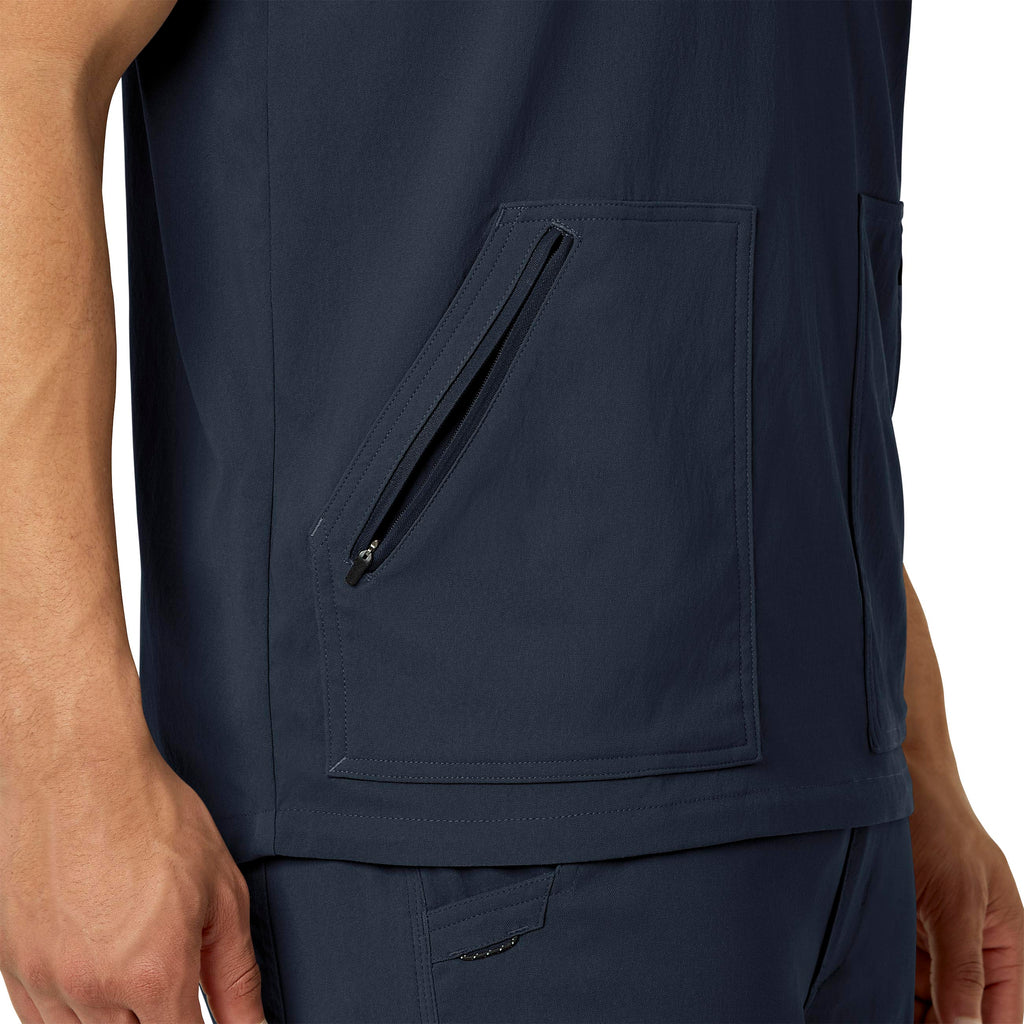 Rugged Flex Peak C15037 Men's 5-Pocket V-Neck Scrub Top Navy
