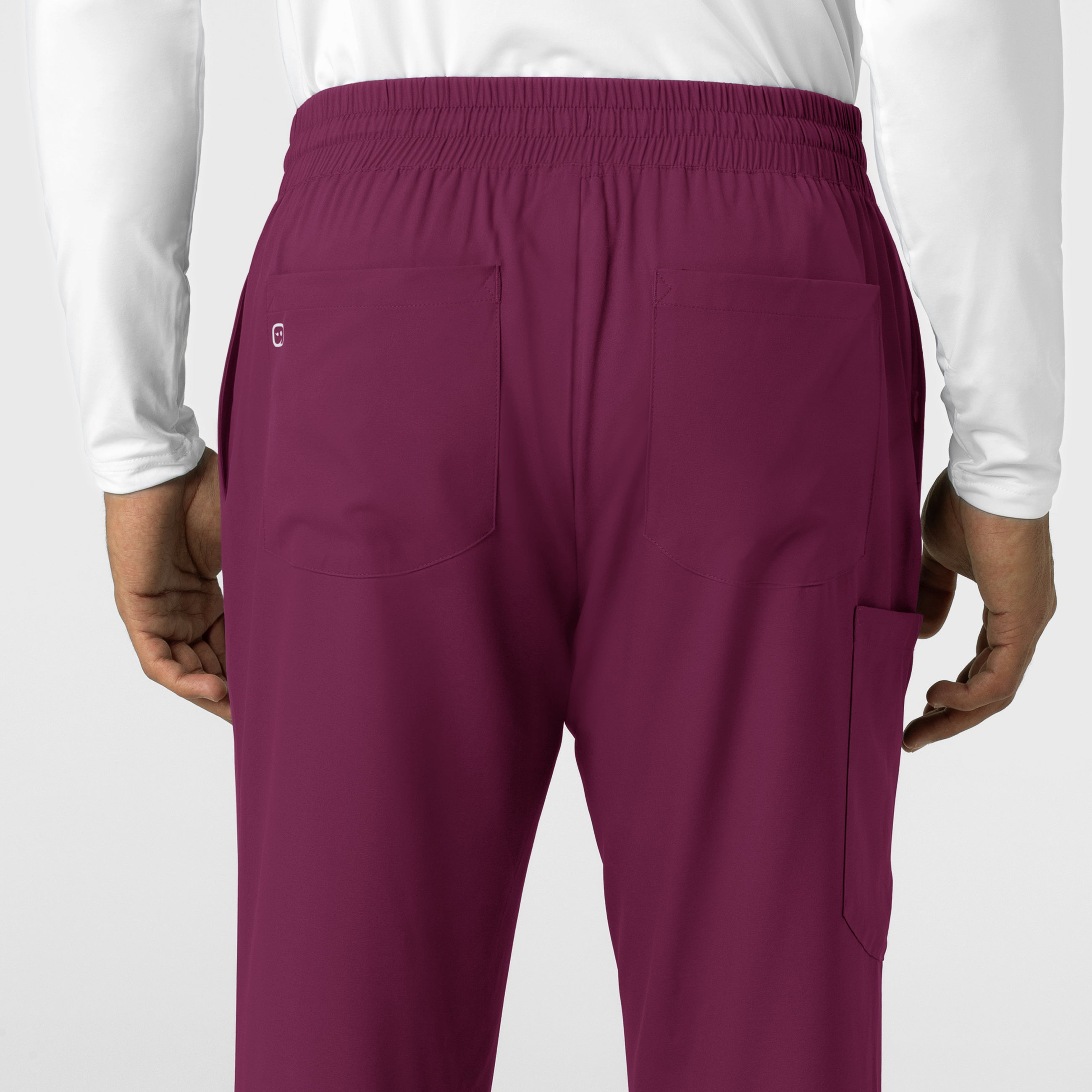 Boundless 5351 Men's Straight Leg Scrub Pants Wine