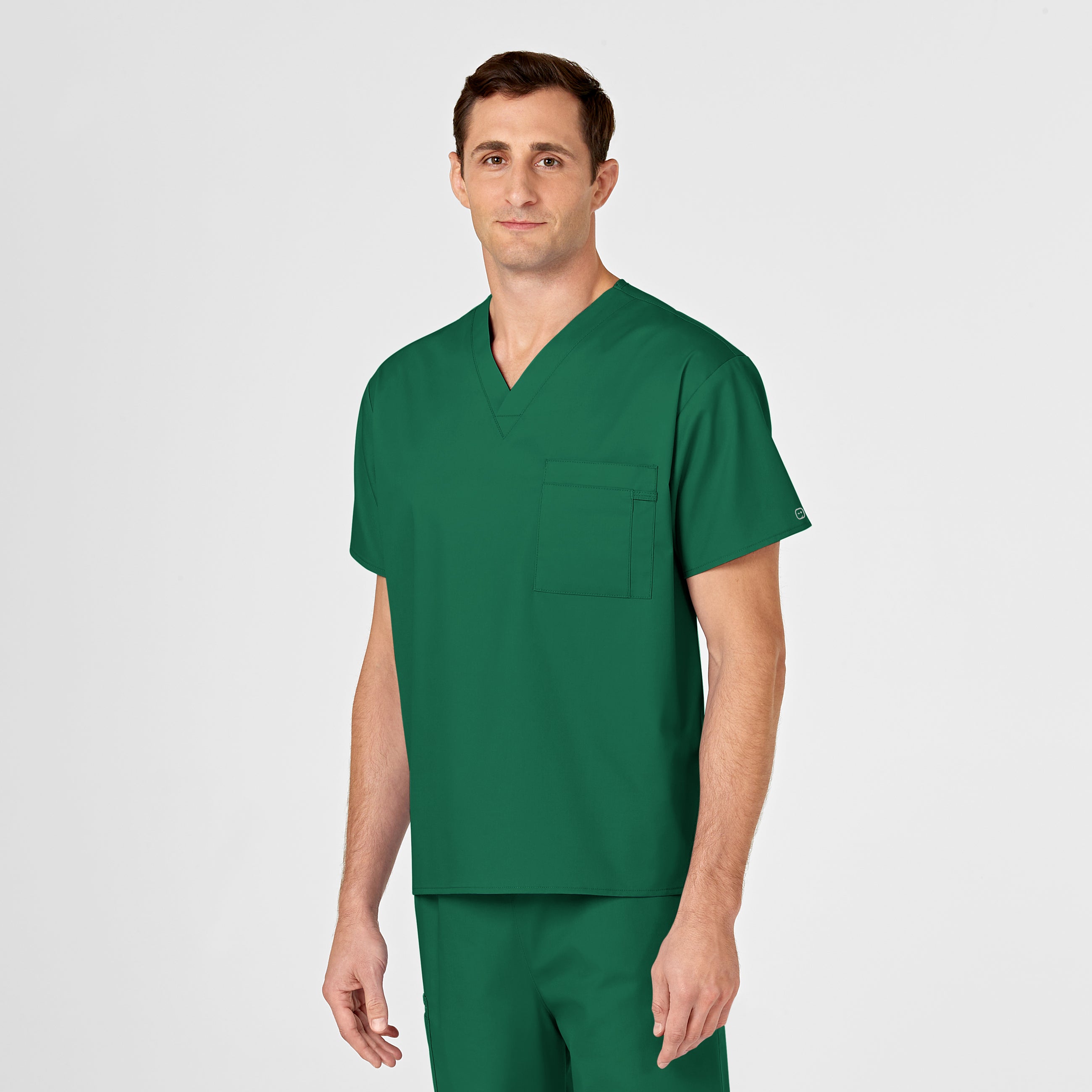WonderWORK 100 Unisex V-Neck Scrub Top Hunter