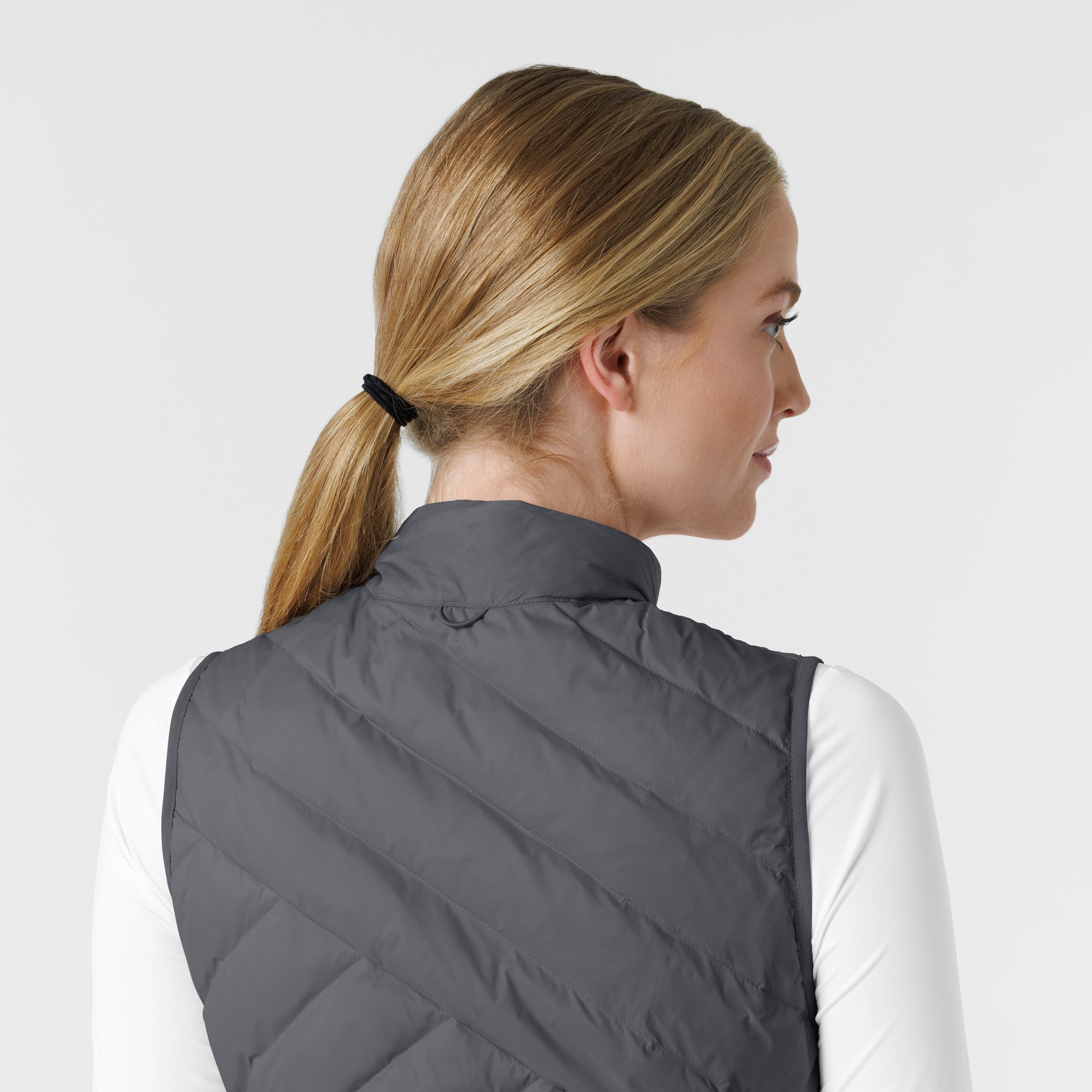 Layers 8277 Quilted Scrub Vest Pewter
