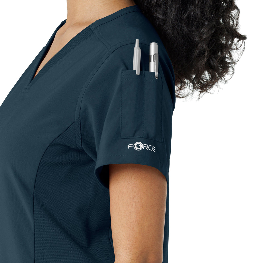 Force Cross-Flex C13310 Knit Panel Scrub Top Navy