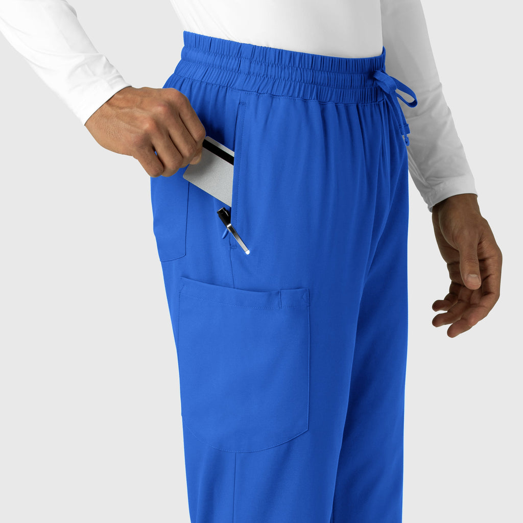 Boundless 5351 Men's Straight Leg Scrub Pants Royal