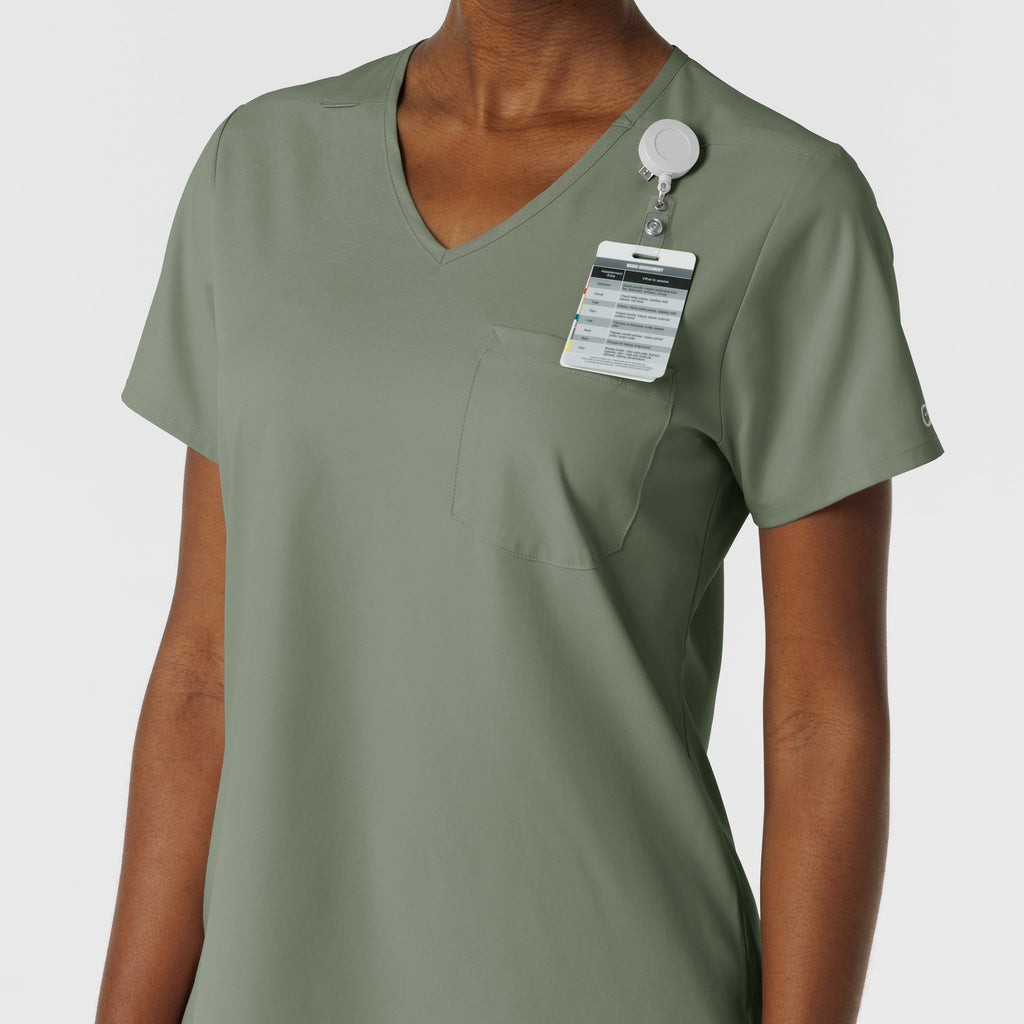 Boundless 6151 Tuck-In Scrub Top Sage