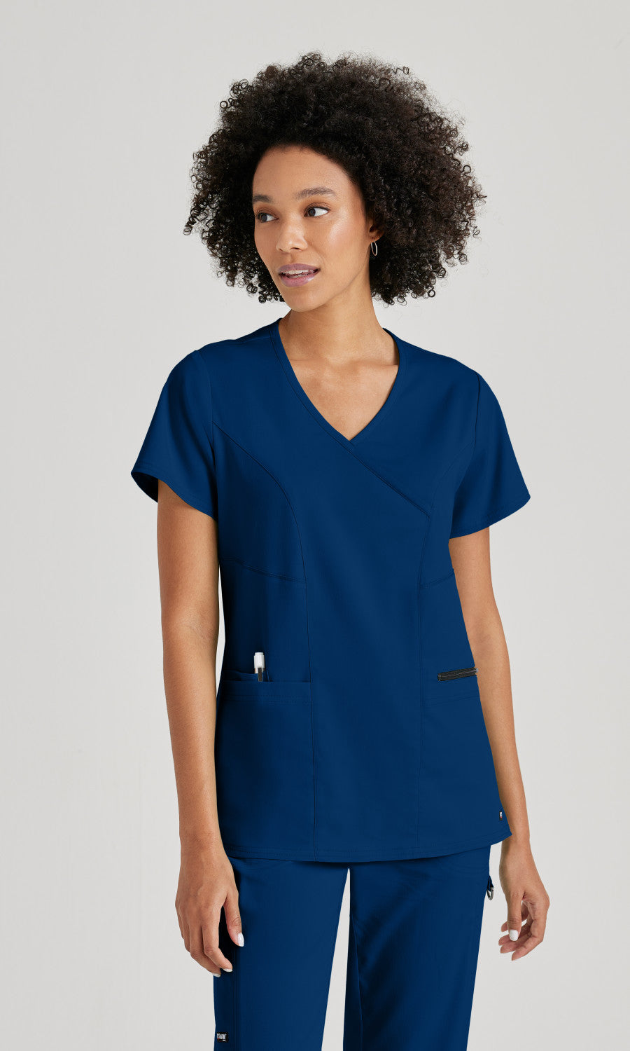 Grey's Anatomy Stretch GRST001 Kim Scrub Top Indigo