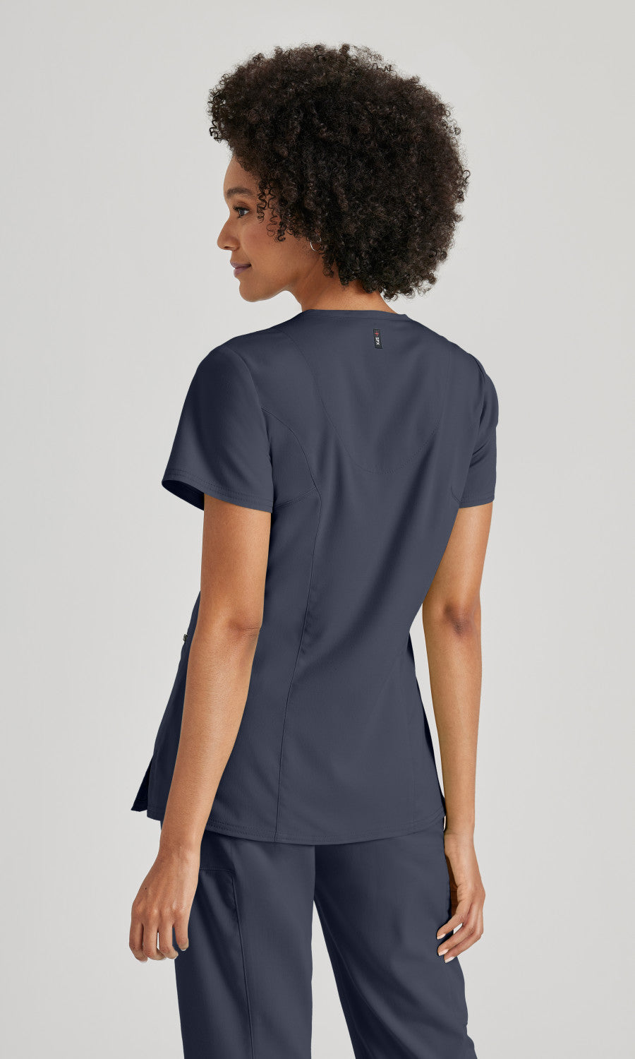 Grey's Anatomy Stretch GRST001 Kim Scrub Top Steel