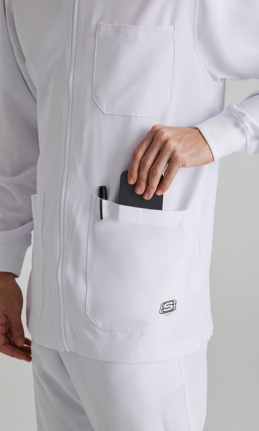 Skechers SK0408 Structure Scrub Jacket White