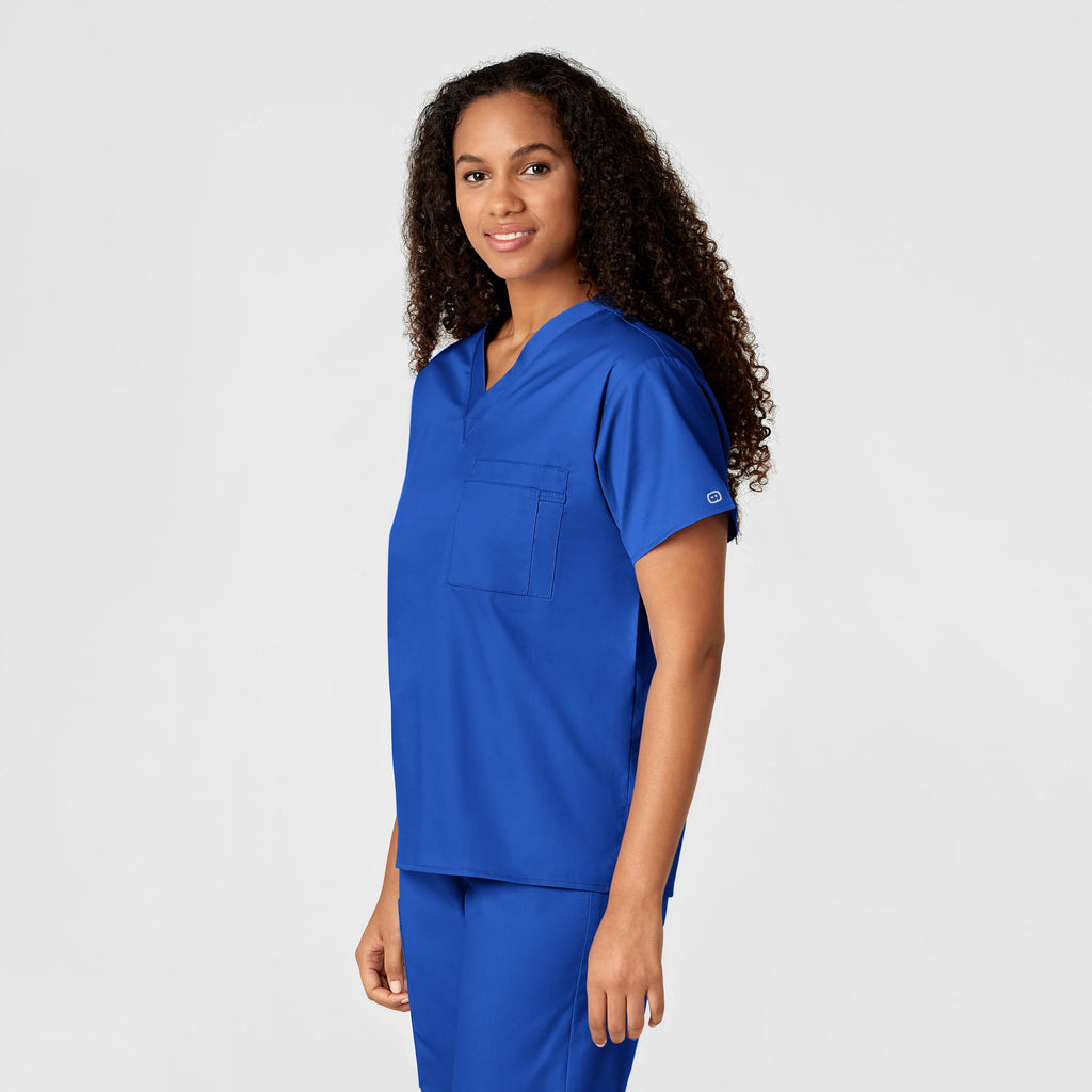 WonderWORK 100 Unisex V-Neck Scrub Top Royal