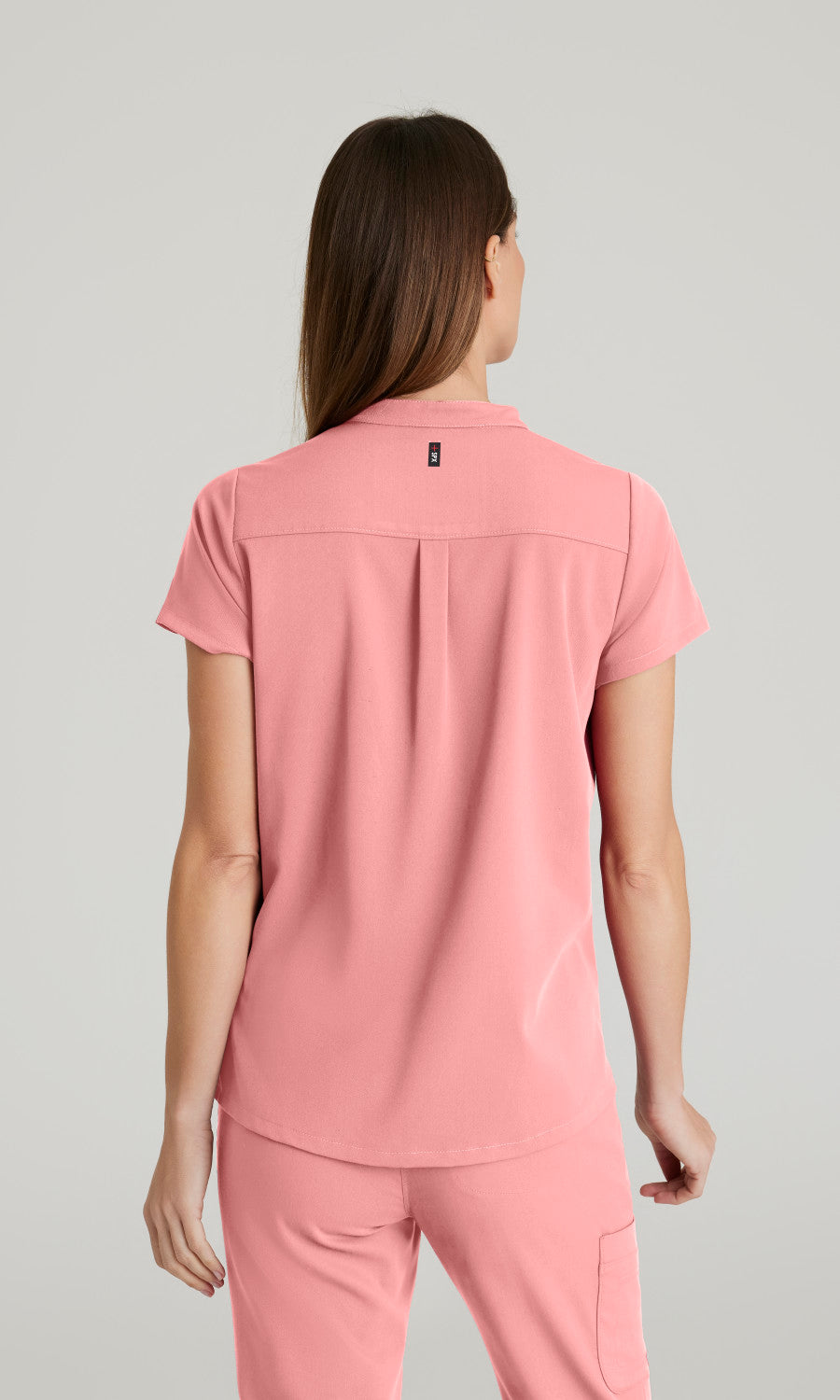 Grey's Anatomy Stretch GRST230 Avery Scrub Top Bright Papaya