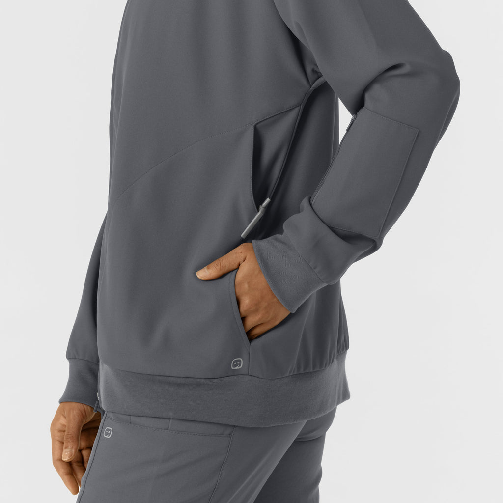 Layers 8066 Bomber Scrub Jacket Pewter