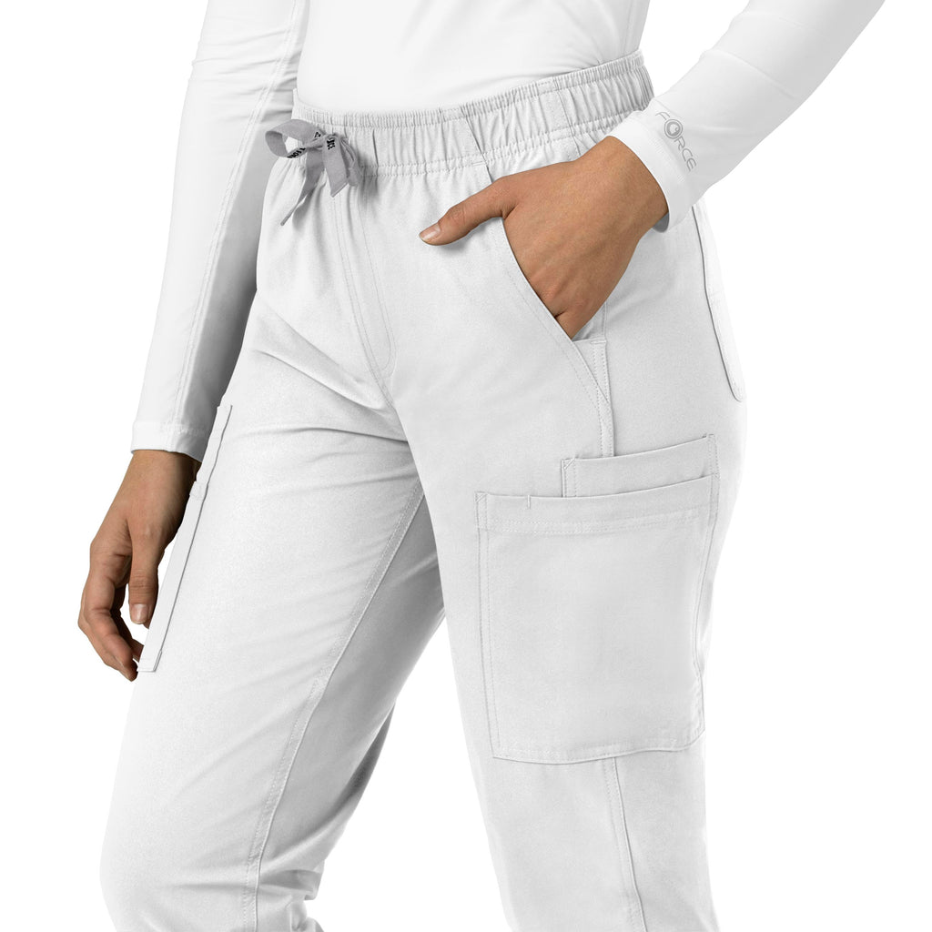Force Essentials C51213 Straight Leg Scrub Pants White