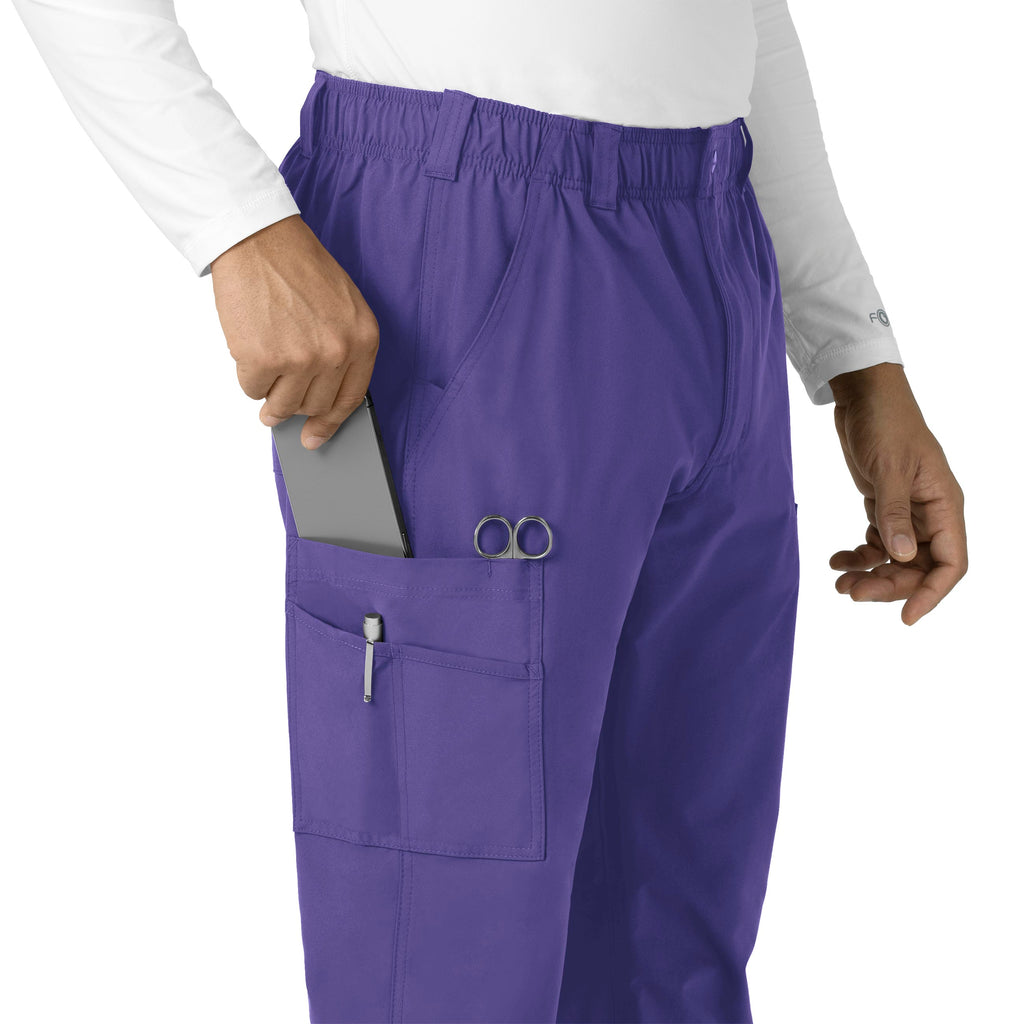 Force Essentials C56113 Men's Straight Leg Cargo Scrub Pants Grape