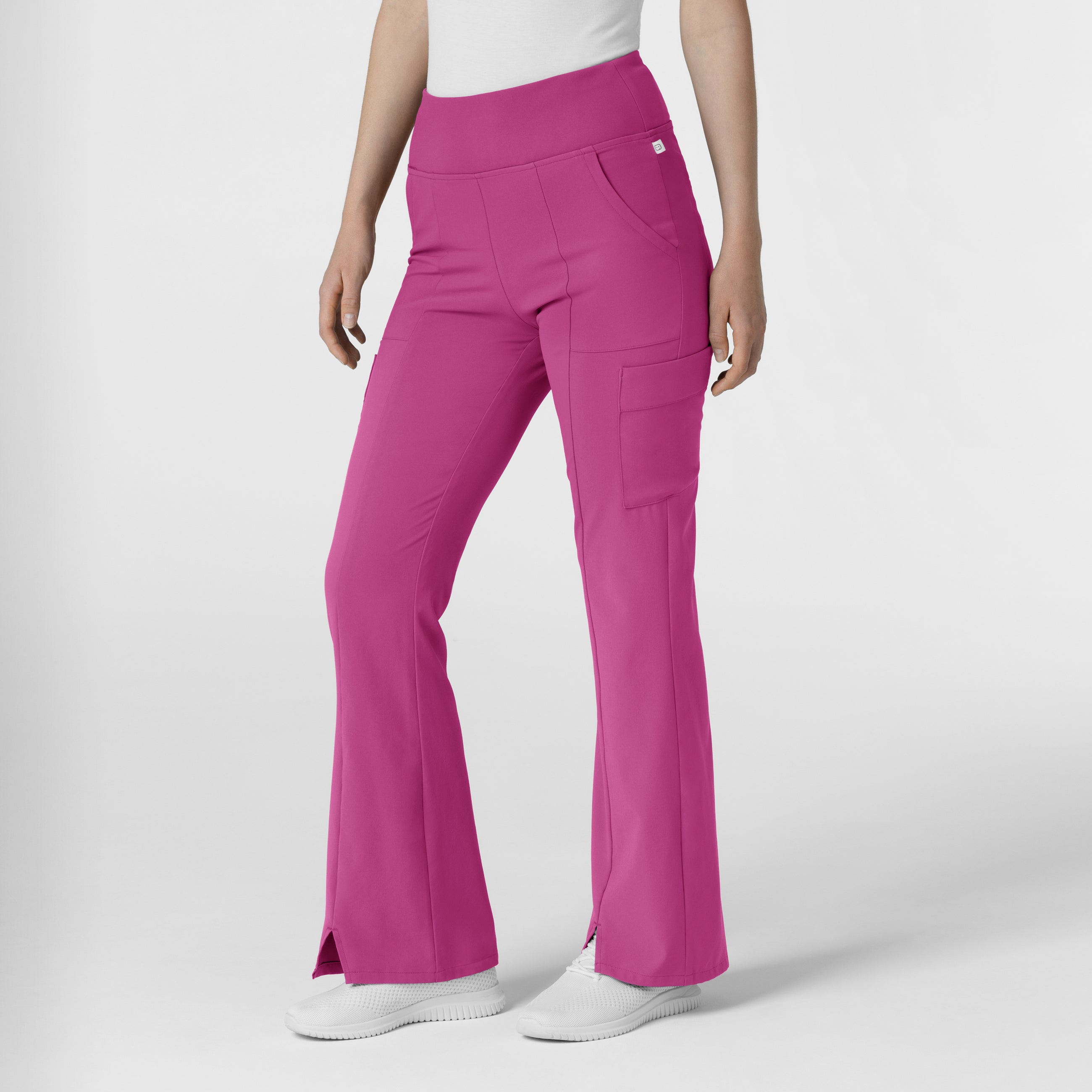 RENEW 5534 Cargo Flare Scrub Pants Raspberry