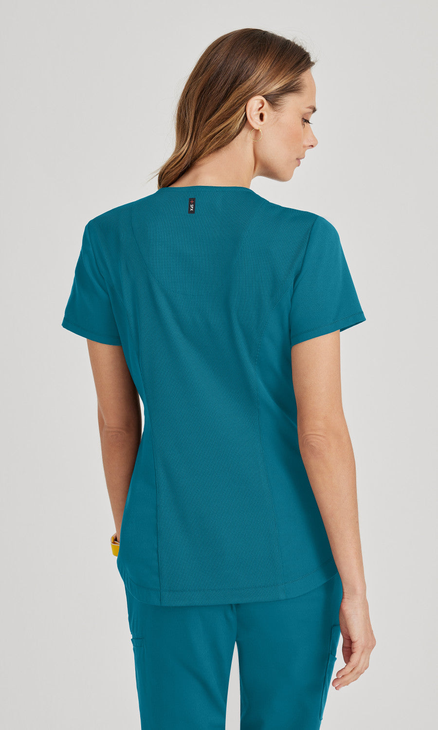 Grey's Anatomy Stretch GRST136 Capri Tuck-in Scrub Top Bahama